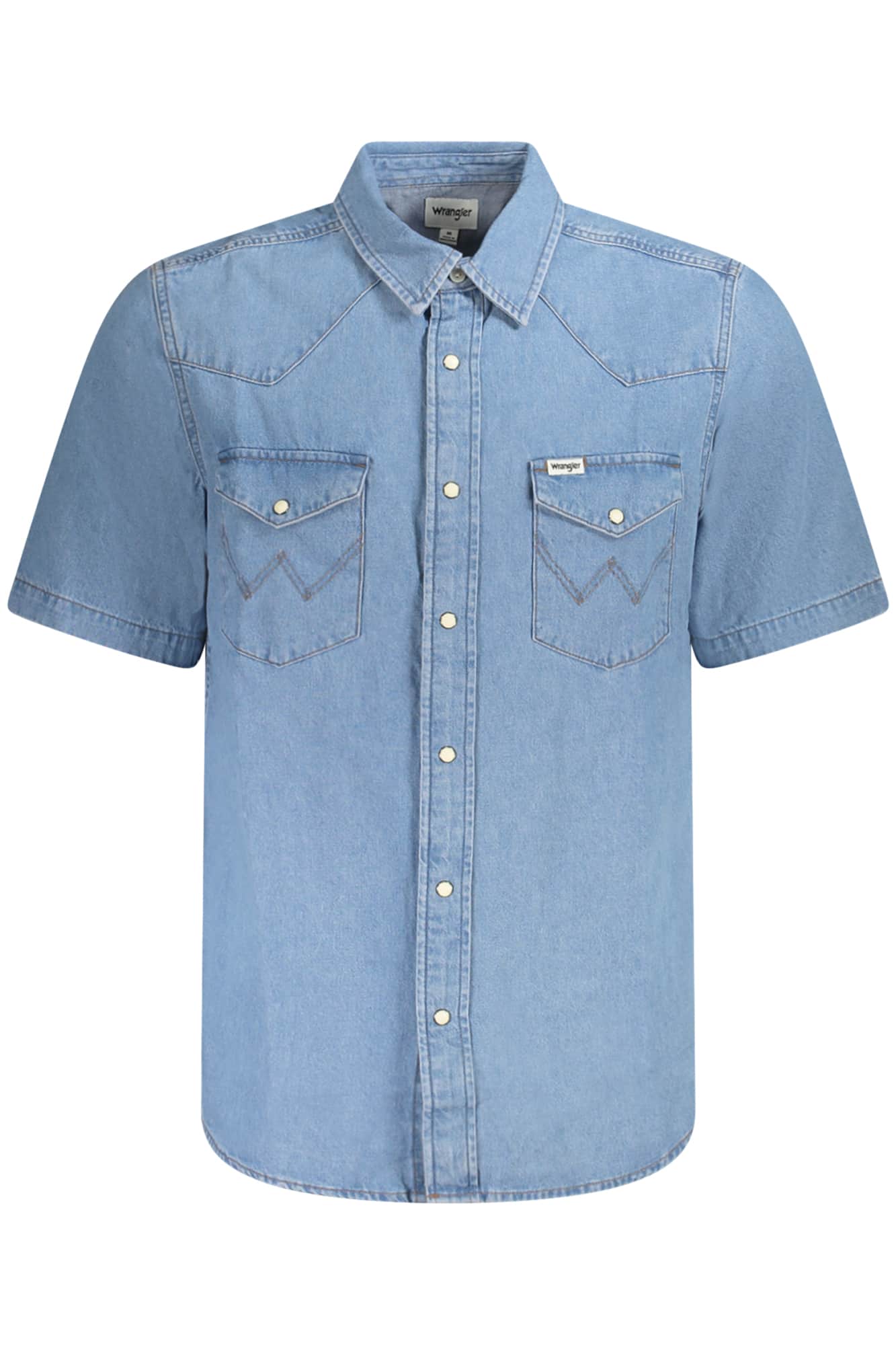 WRANGLER KORTE MOUW SHIRT HEREN BLAUW