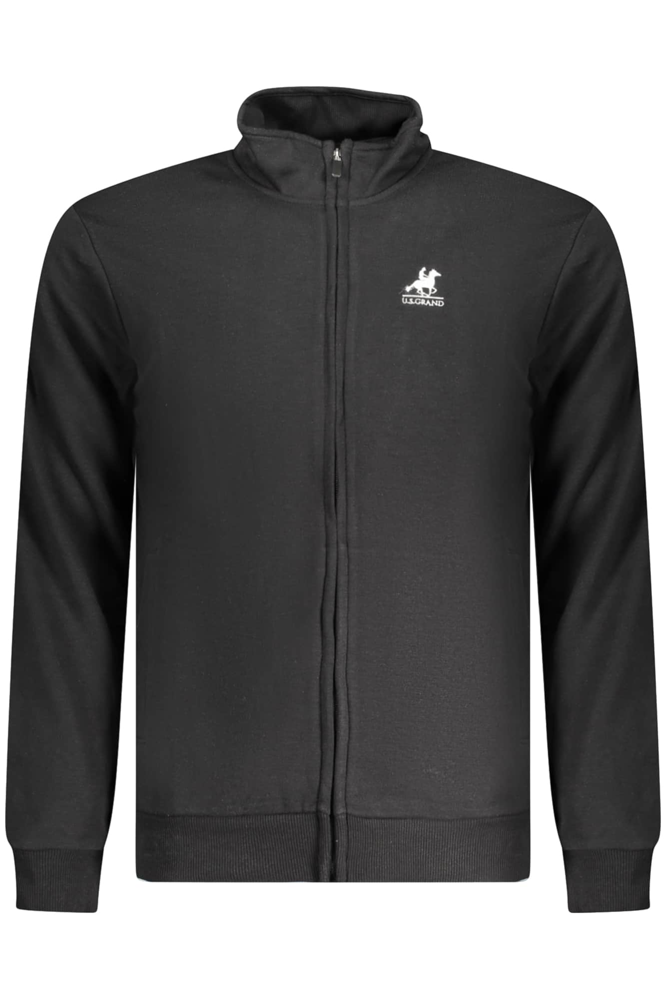 US GRAND MEN'S WHITE ZIP-UP SWEATSHIRT