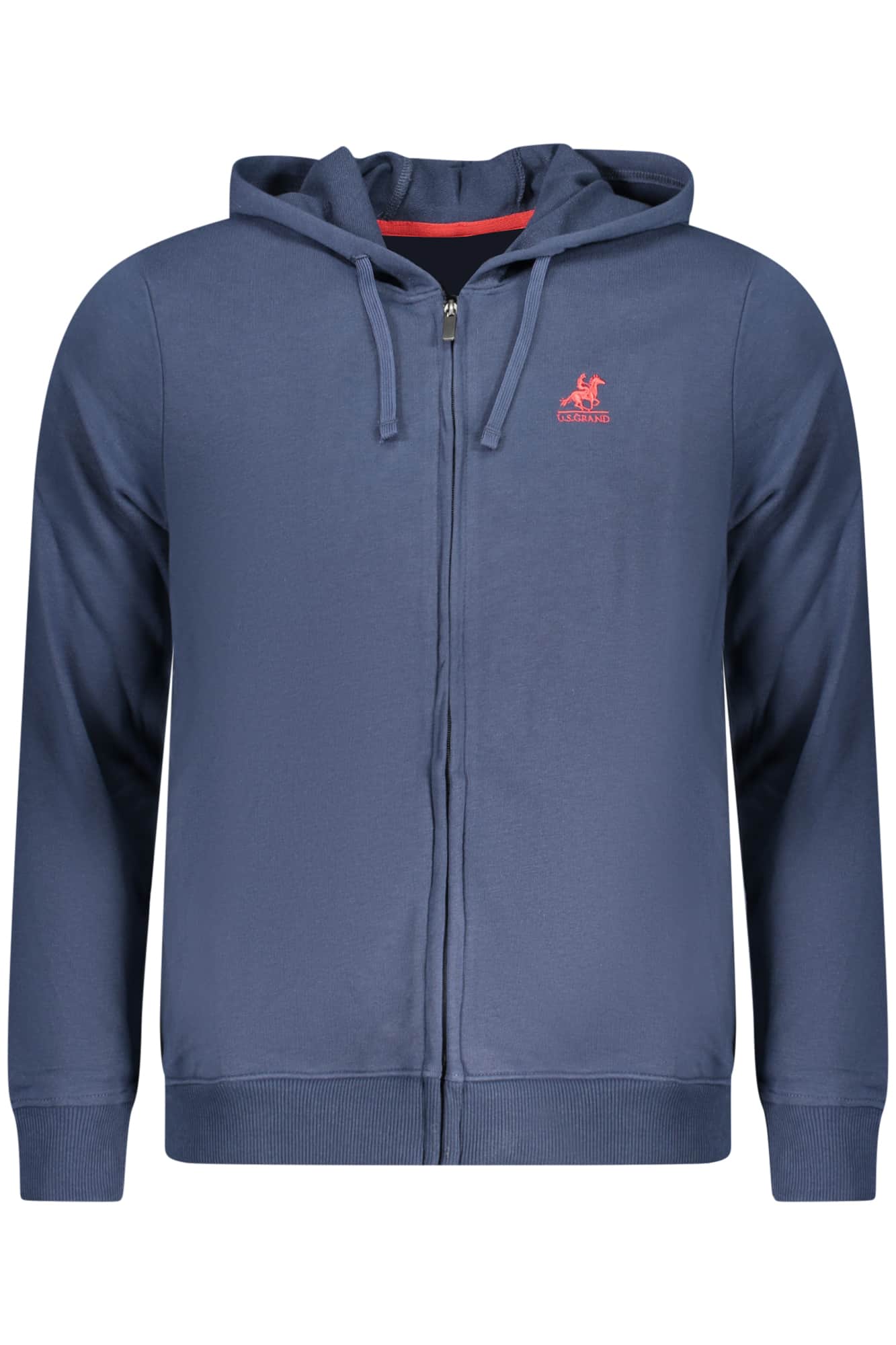 US GRAND MEN'S BLACK ZIP-UP SWEATSHIRT