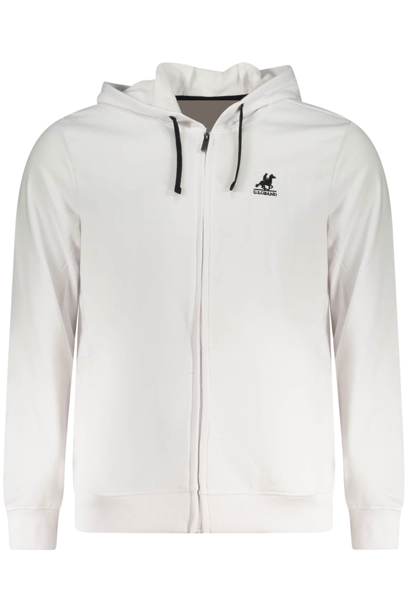 US GRAND MEN'S BLACK ZIP-UP SWEATSHIRT