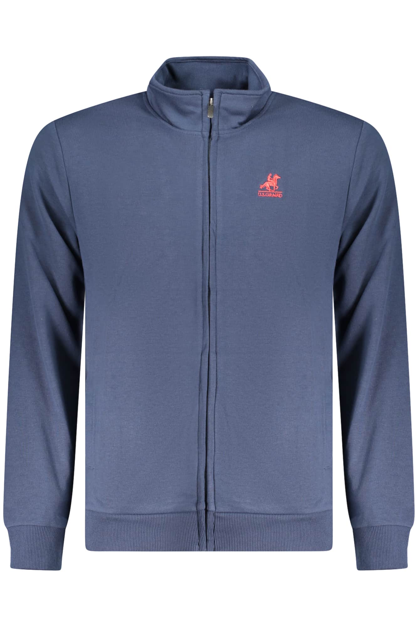 US GRAND MEN'S BLUE ZIP-UP SWEATSHIRT