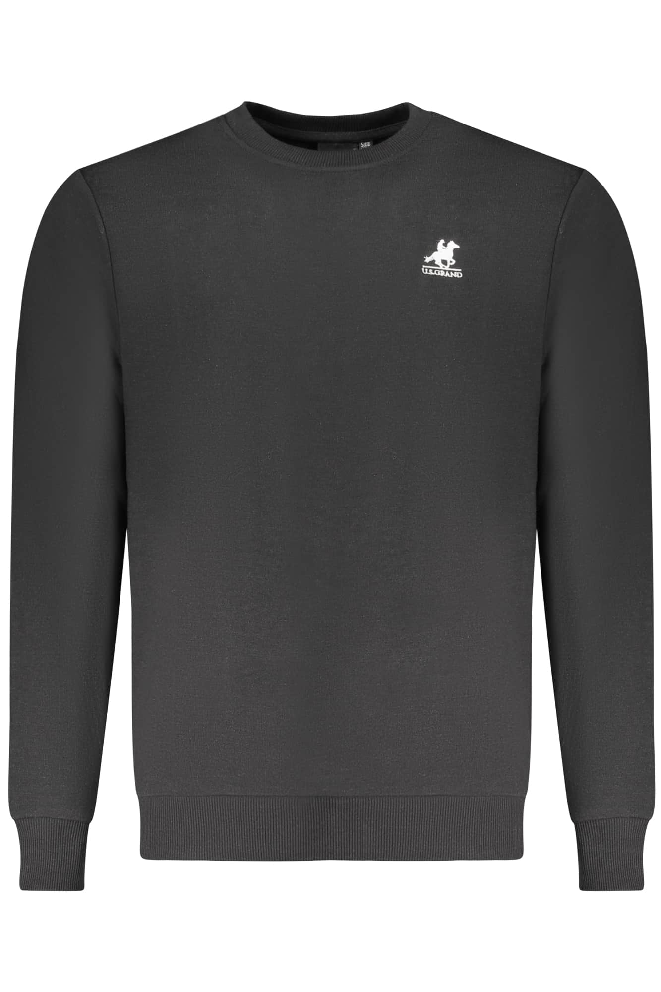 US GRAND MEN'S BLACK ZIP-UP SWEATSHIRT