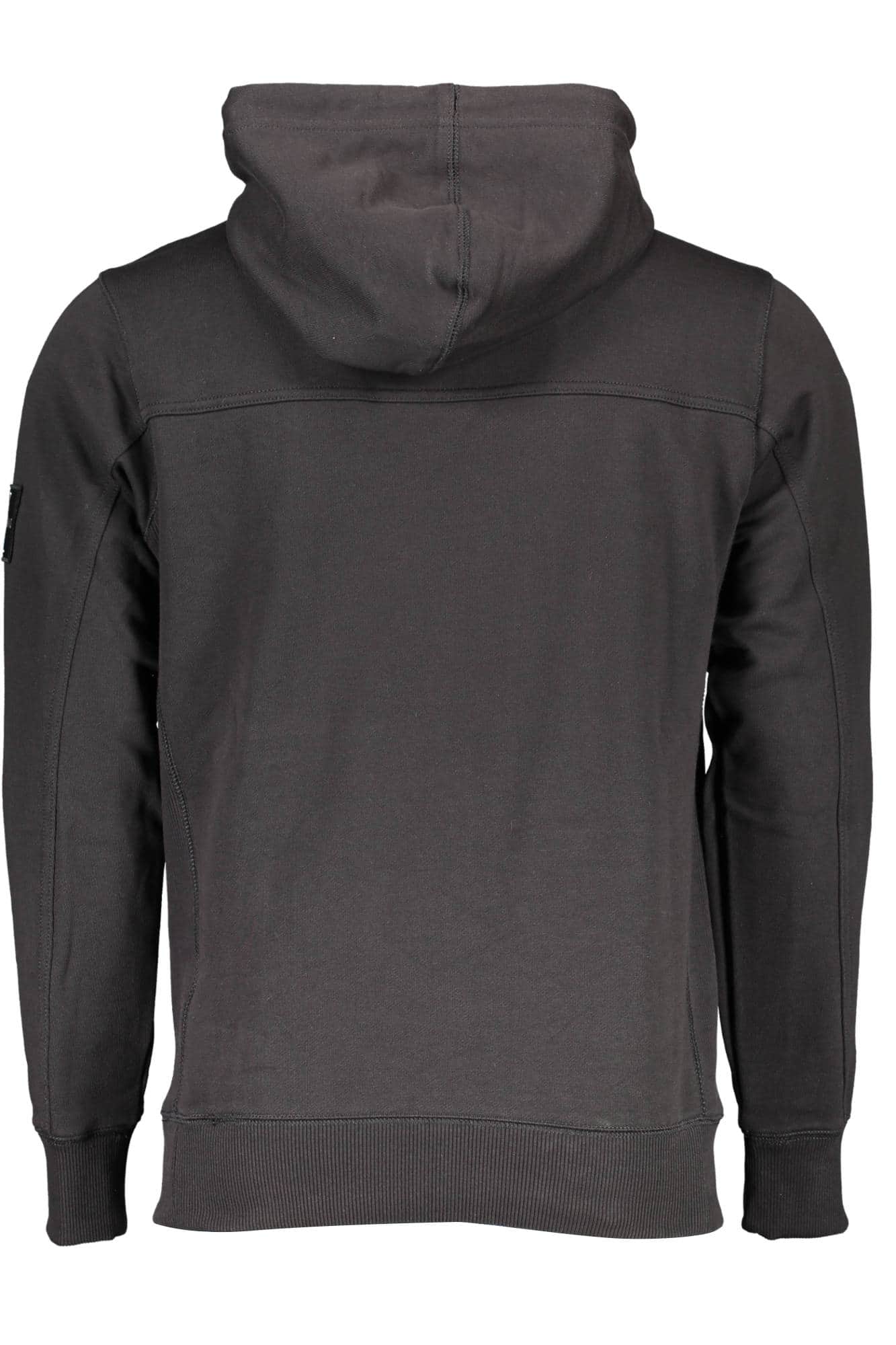 CALVIN KLEIN MEN'S BLACK ZIP-UP SWEATSHIRT