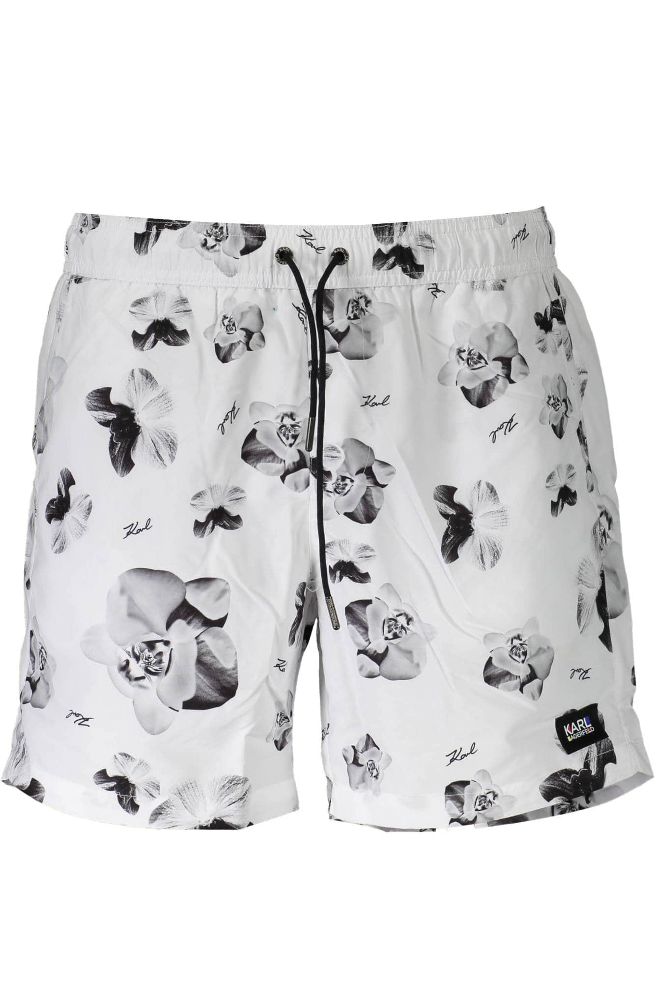 KARL LAGERFELD BEACHWEAR SWIMSUIT BOTTOM MEN WHITE
