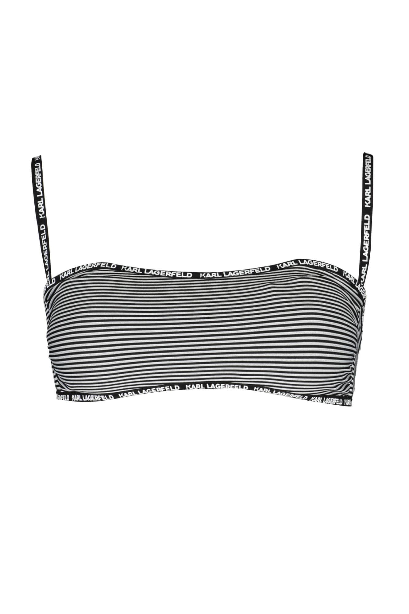 KARL LAGERFELD BEACHWEAR SWIMSUIT TOP WOMEN BLACK