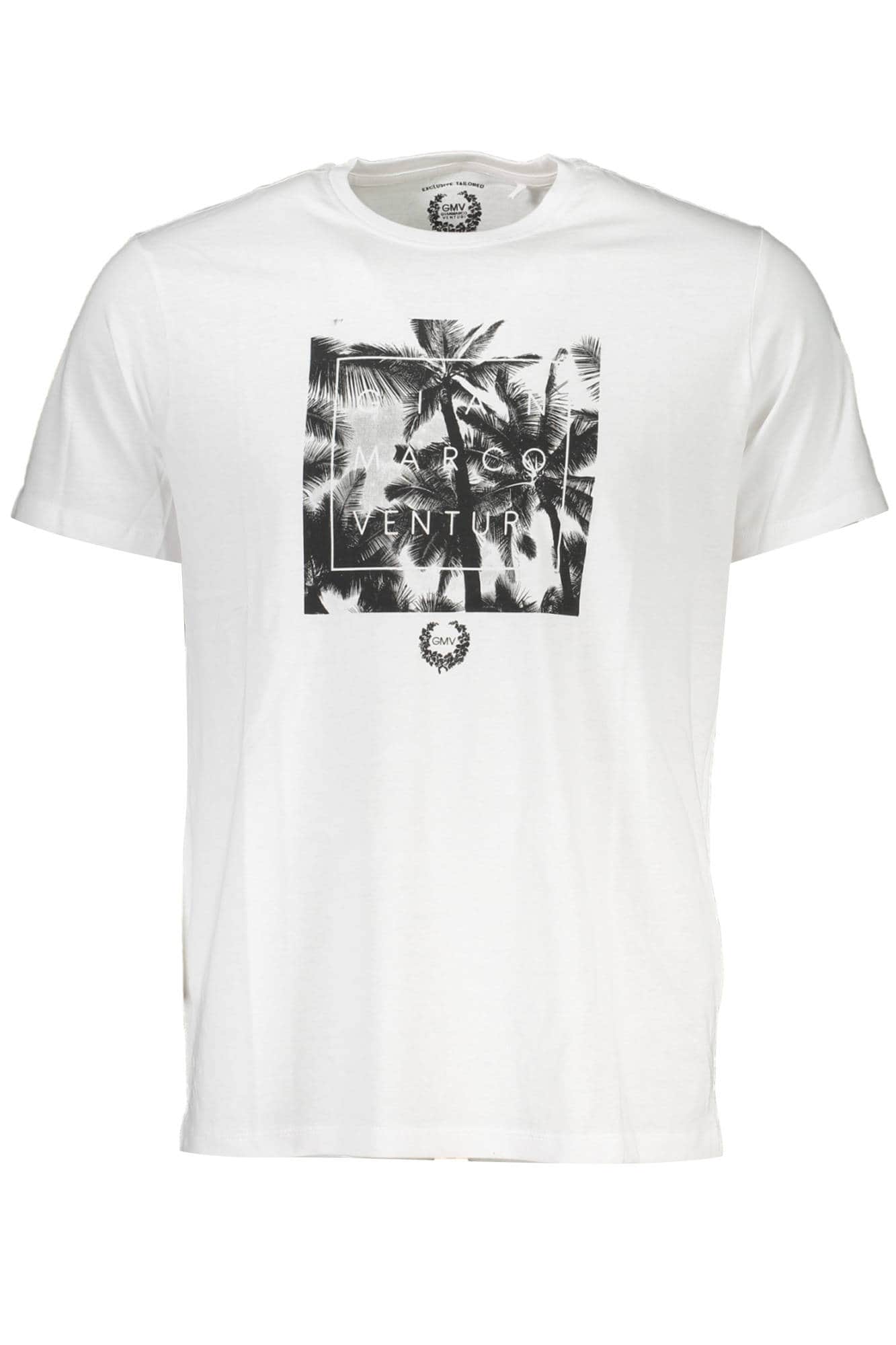 GIAN MARCO VENTURI MEN'S SHORT SLEEVE T-SHIRT WHITE