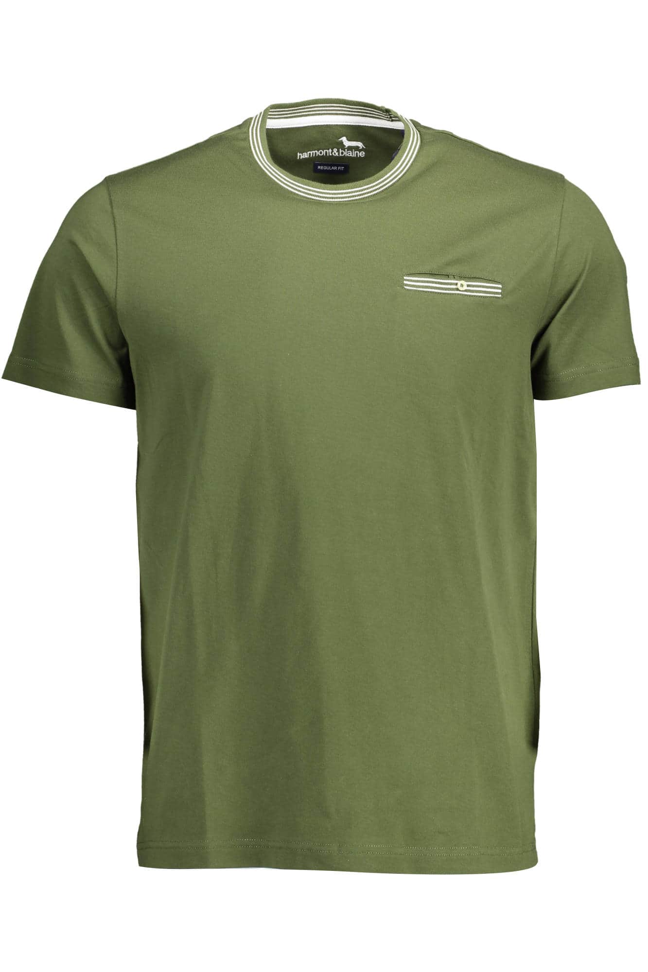 HARMONT & BLAINE HEREN KORTE MOUW T-SHIRT GROEN