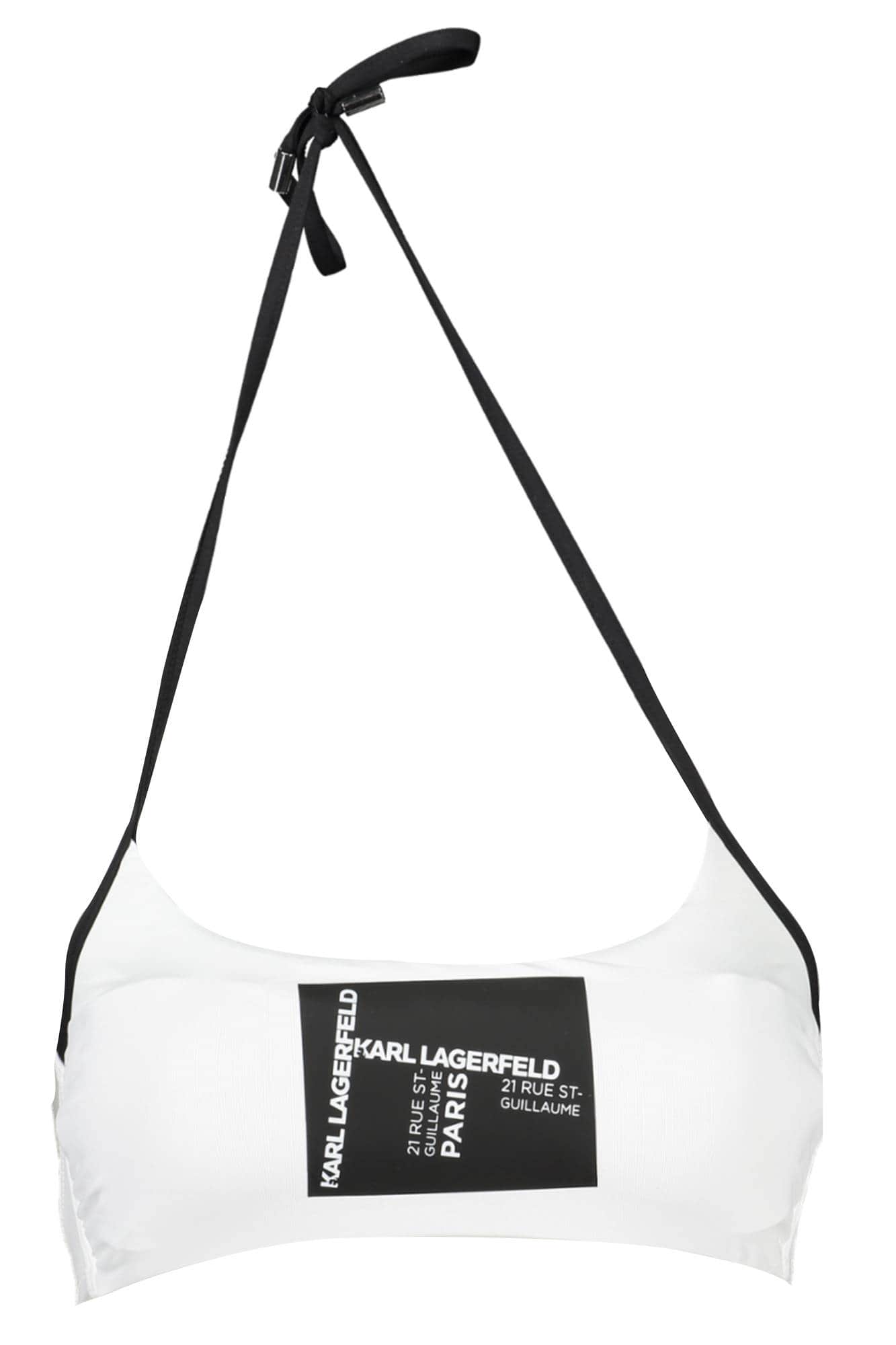 KARL LAGERFELD BEACHWEAR SWIMSUIT TOP WOMEN WHITE