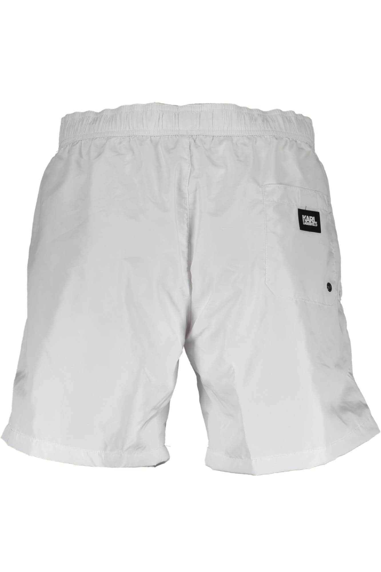 KARL LAGERFELD BEACHWEAR SWIMSUIT BOTTOM MEN WHITE