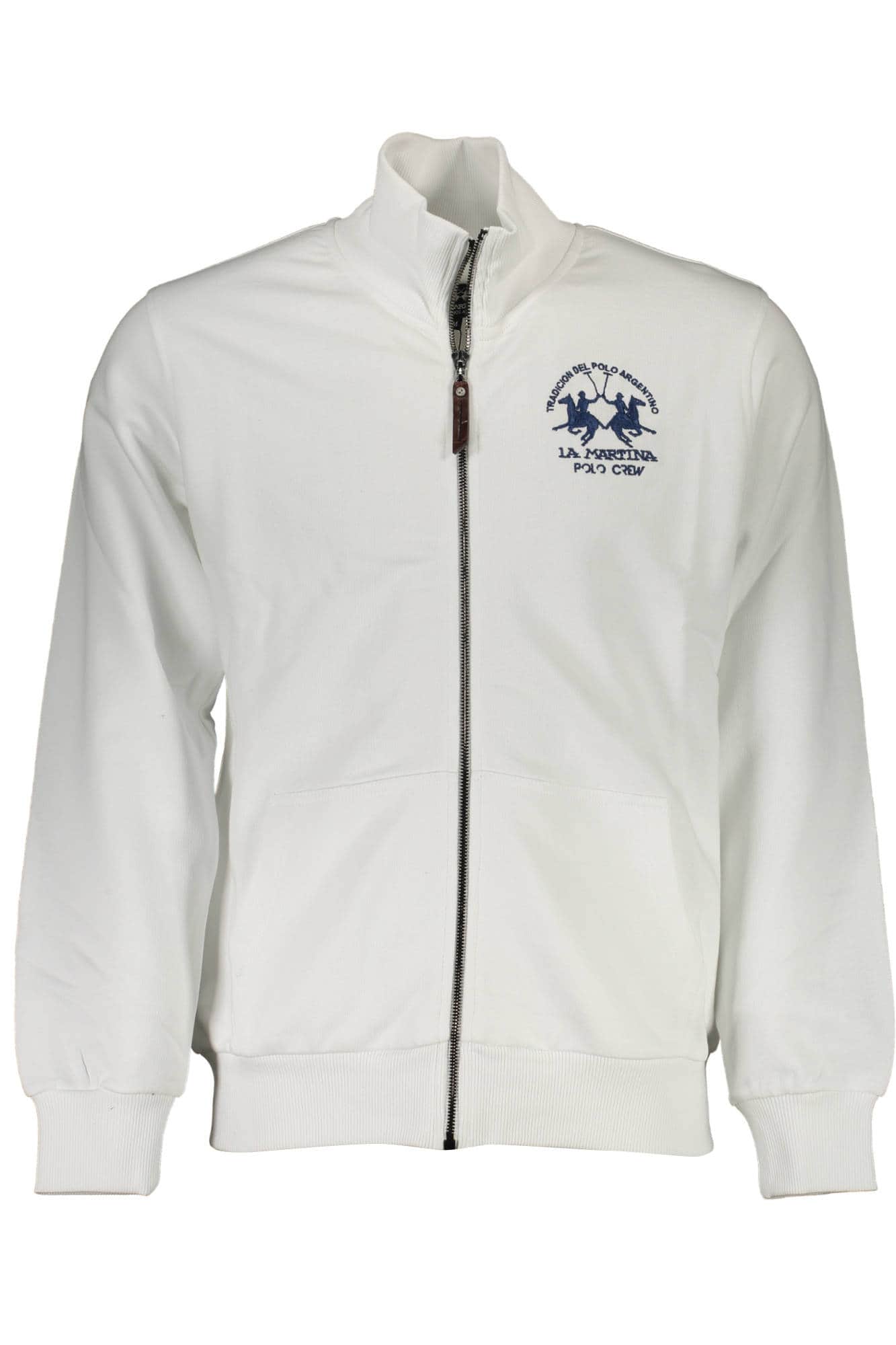 LA MARTINA MEN'S WHITE ZIP-UP SWEATSHIRT
