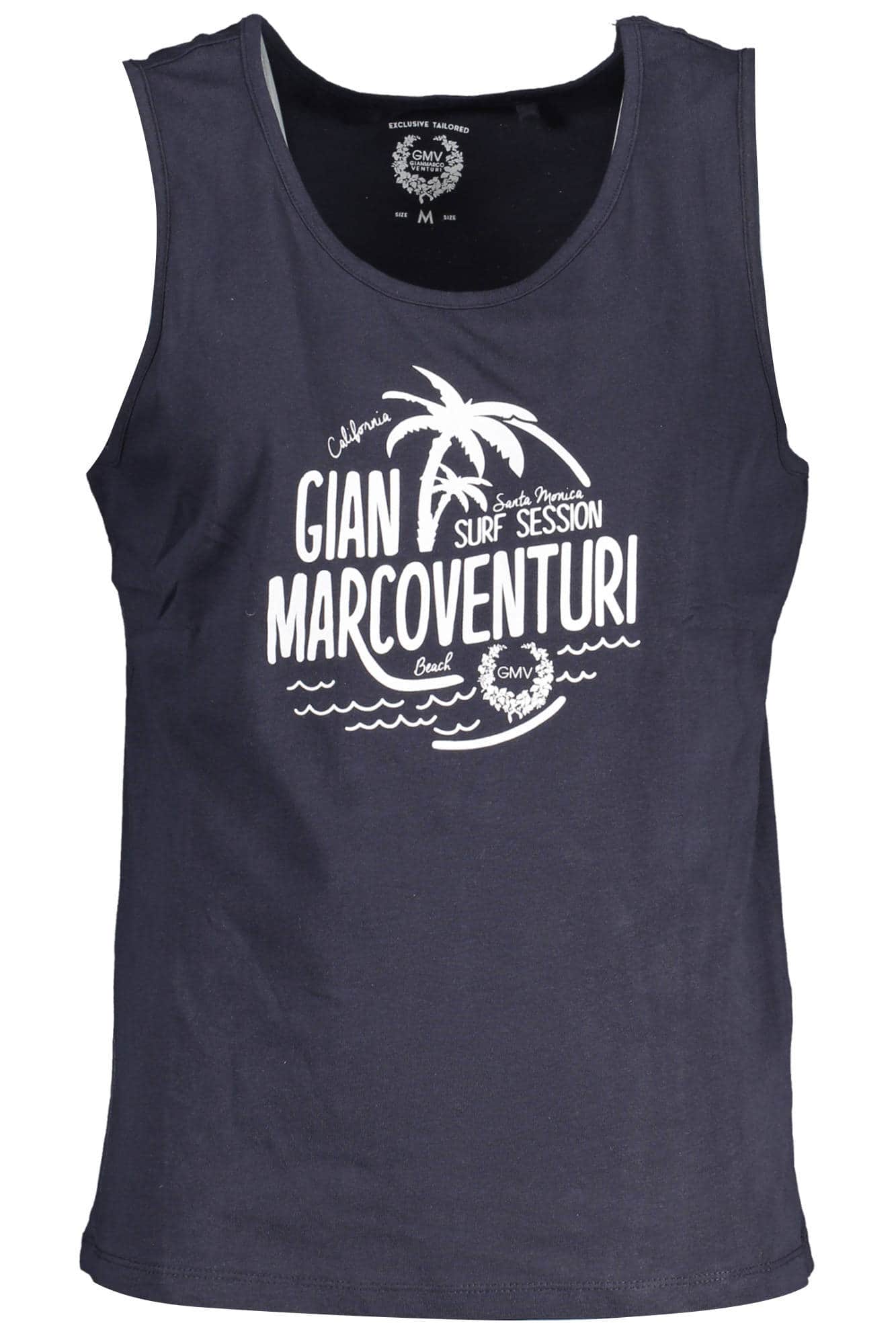 GIAN MARCO VENTURI MEN'S BLUE TANK TOP