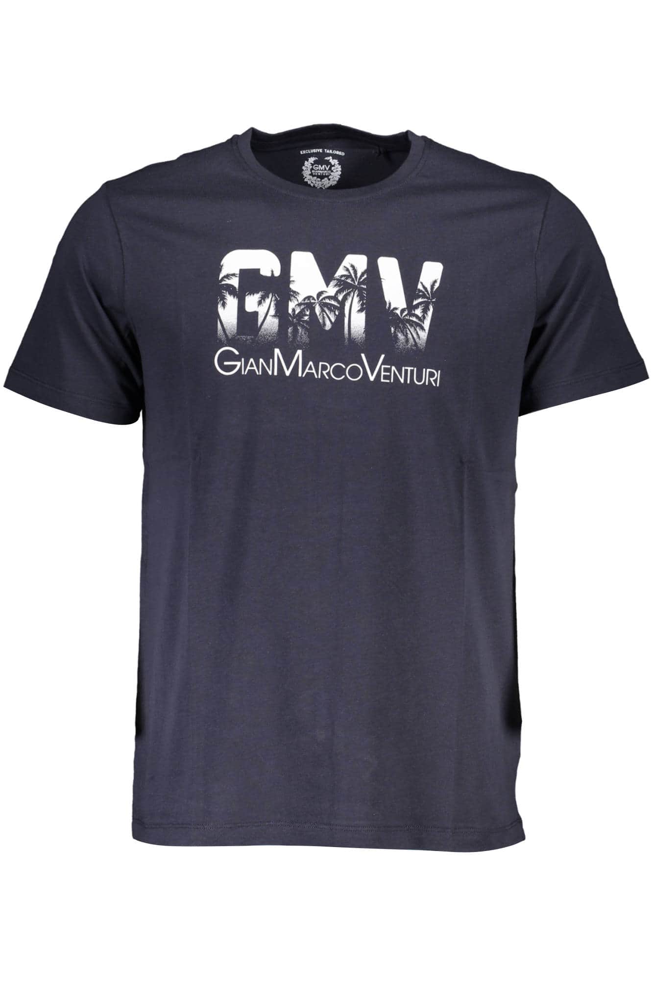 GIAN MARCO VENTURI MEN'S SHORT SLEEVE T-SHIRT BLUE