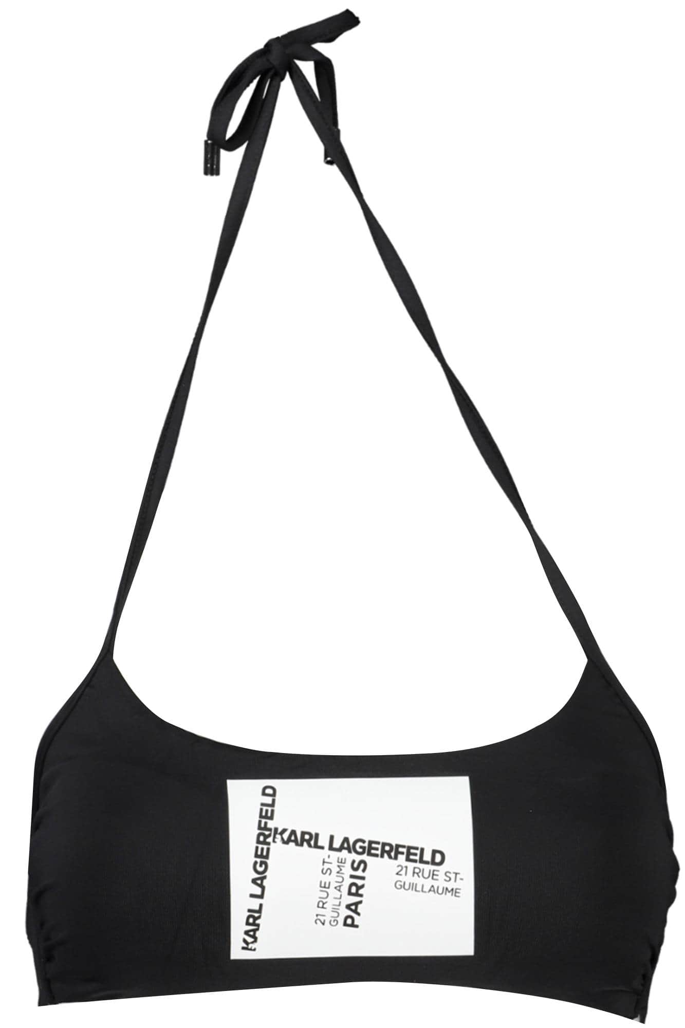 KARL LAGERFELD BEACHWEAR SWIMSUIT TOP WOMEN BLACK
