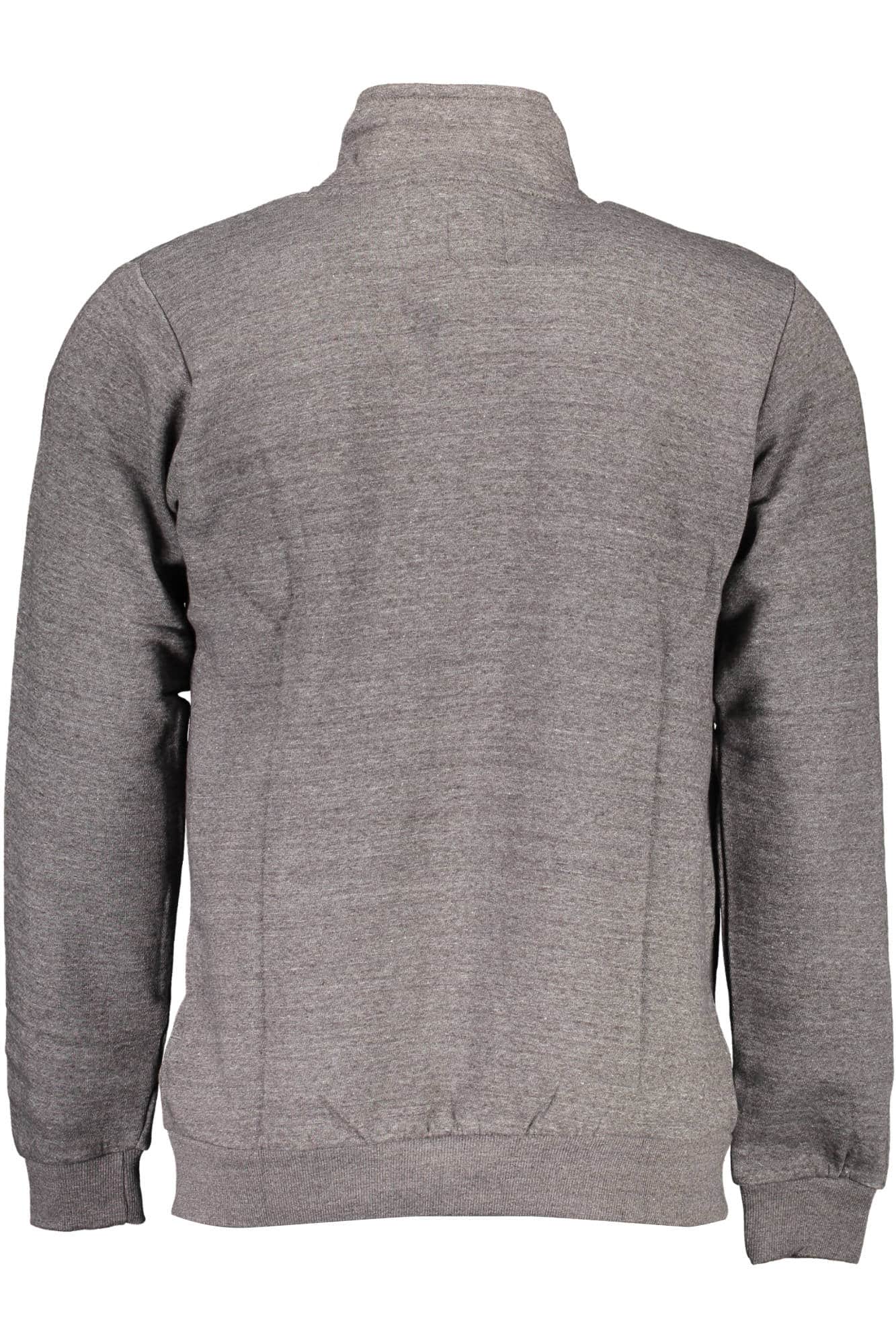 GIAN MARCO VENTURI MEN'S ZIP-UP SWEATSHIRT GREY