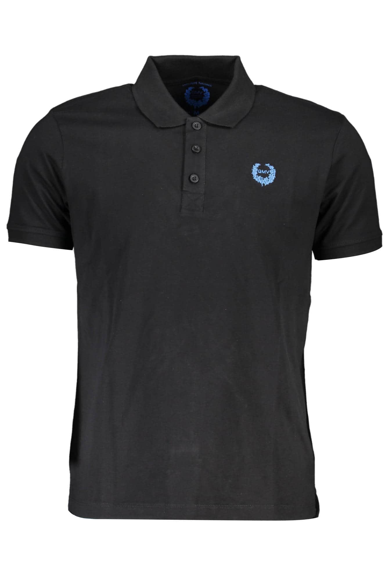 GIAN MARCO VENTURI MEN'S SHORT SLEEVE POLO BLACK