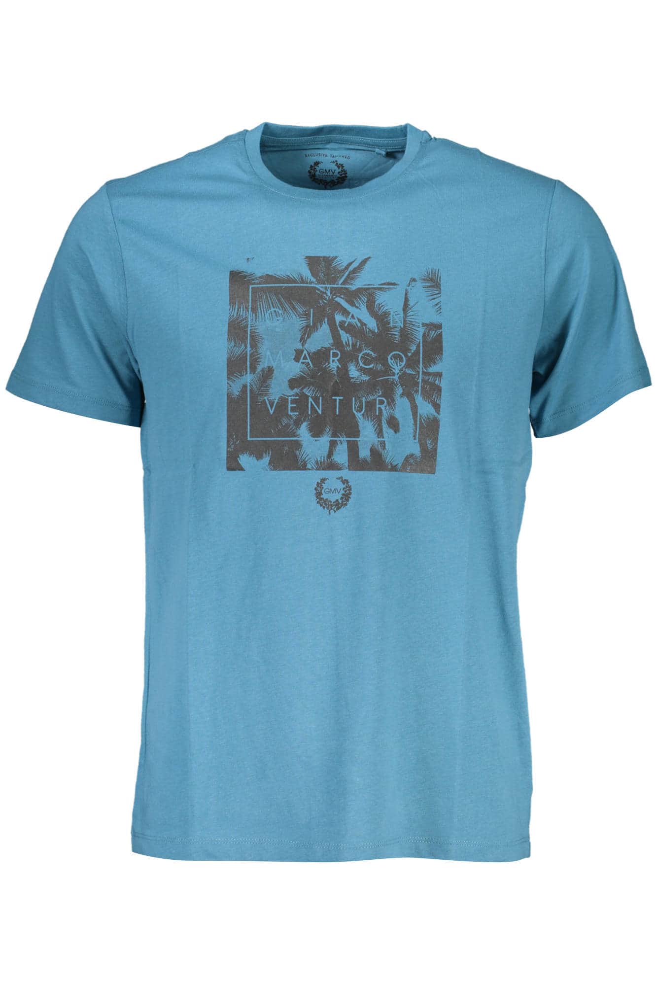 GIAN MARCO VENTURI MEN'S SHORT SLEEVE T-SHIRT BLUE