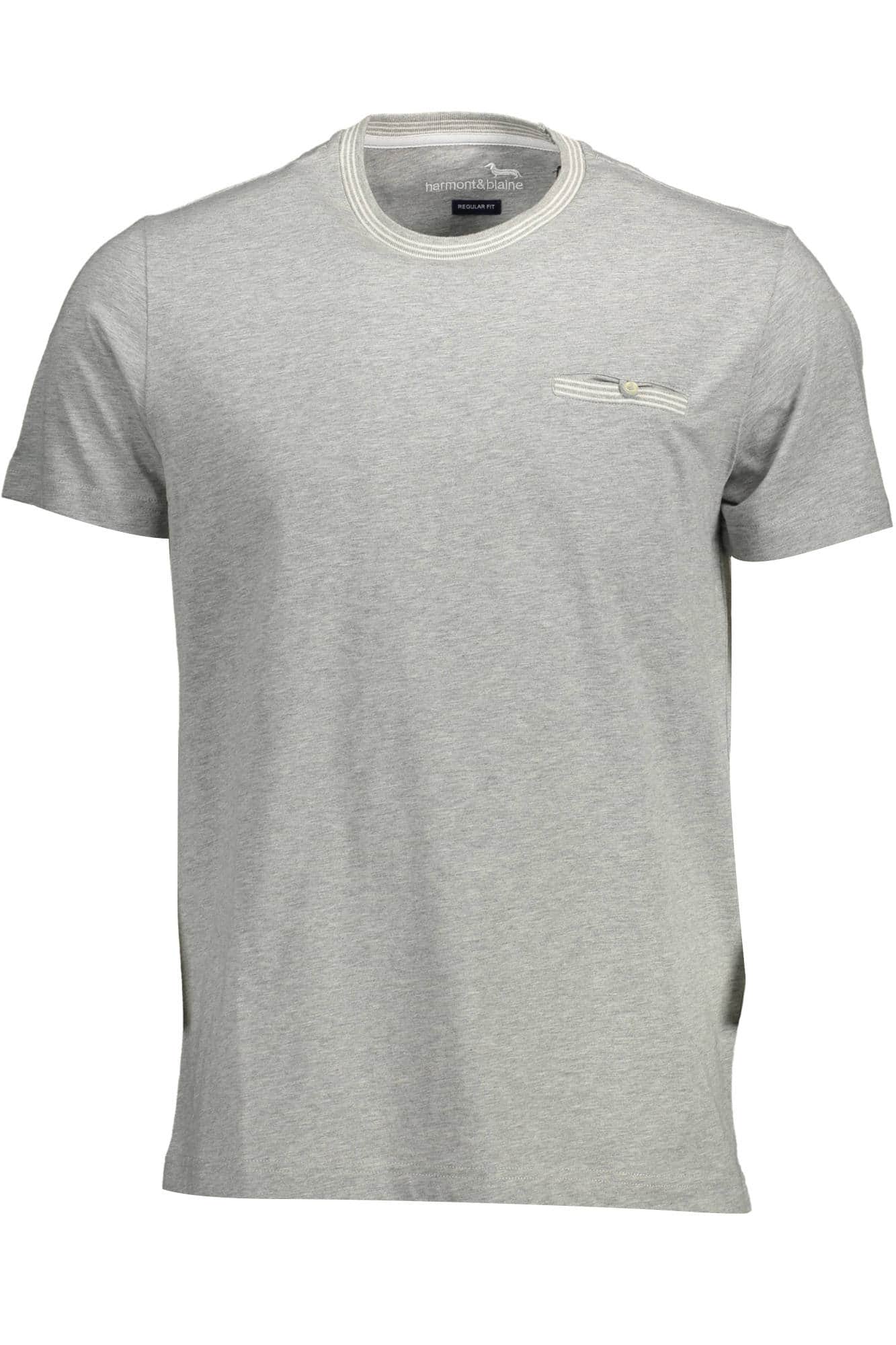 HARMONT & BLAINE HEREN KORTE MOUW T-SHIRT GRIJS