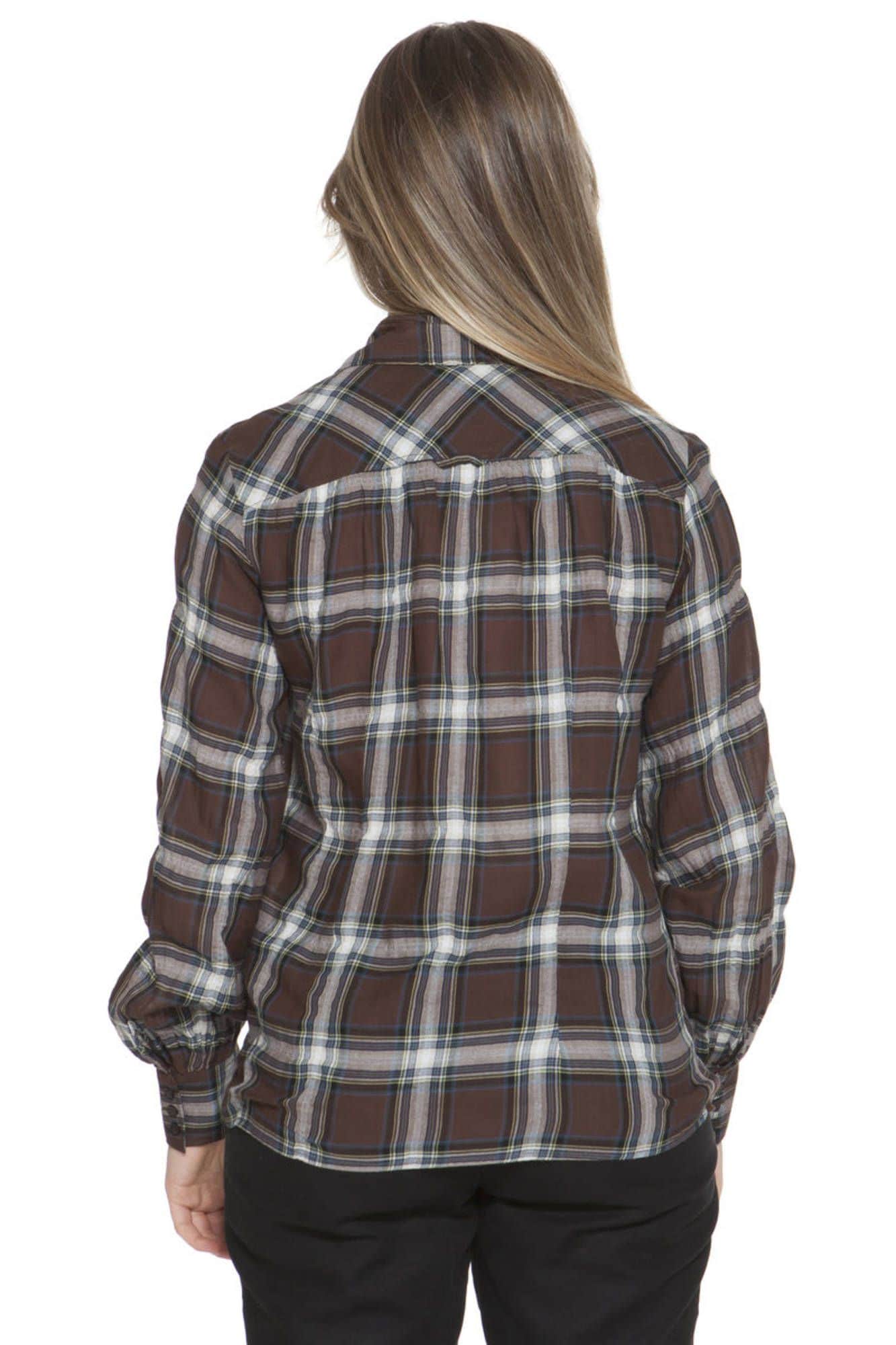 GANT WOMEN'S LONG SLEEVE SHIRT BROWN