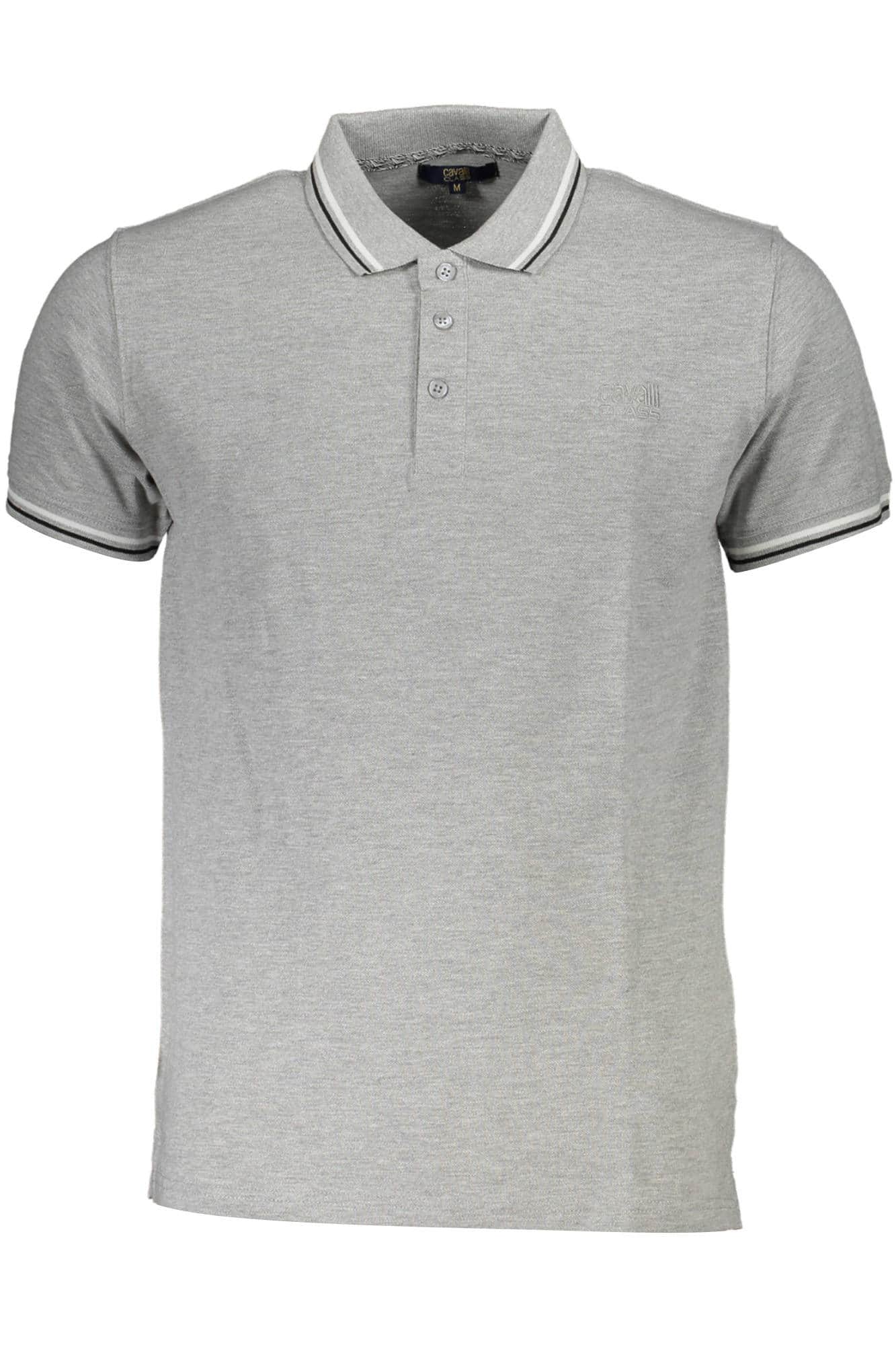 CAVALLI CLASS POLO SHORT SLEEVES MEN GREY