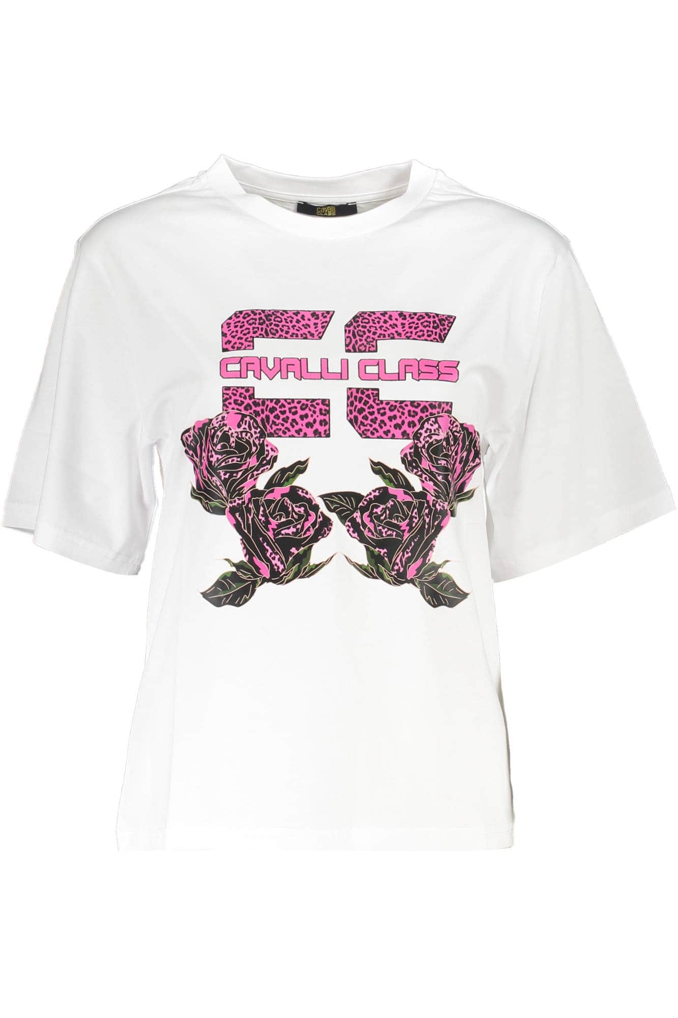 CAVALLI CLASS KORTE MOUW T-SHIRT DAMES WIT