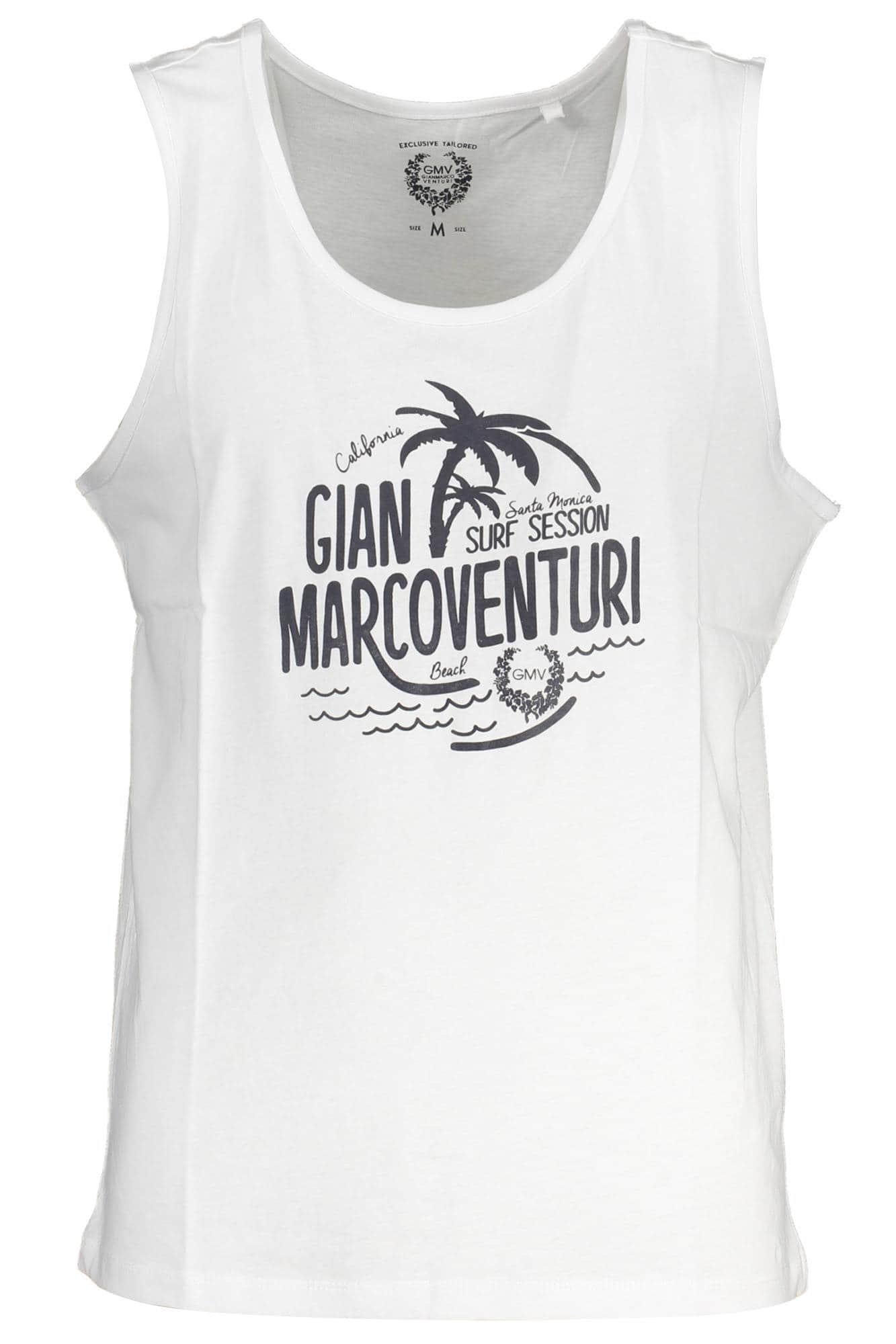 GIAN MARCO VENTURI MEN'S WHITE TANK TOP