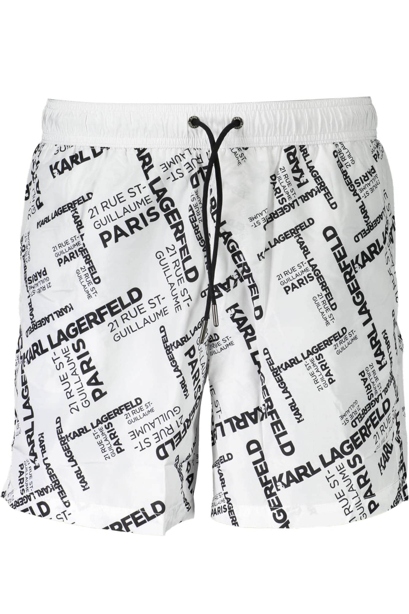 KARL LAGERFELD BEACHWEAR SWIMSUIT BOTTOM MEN WHITE