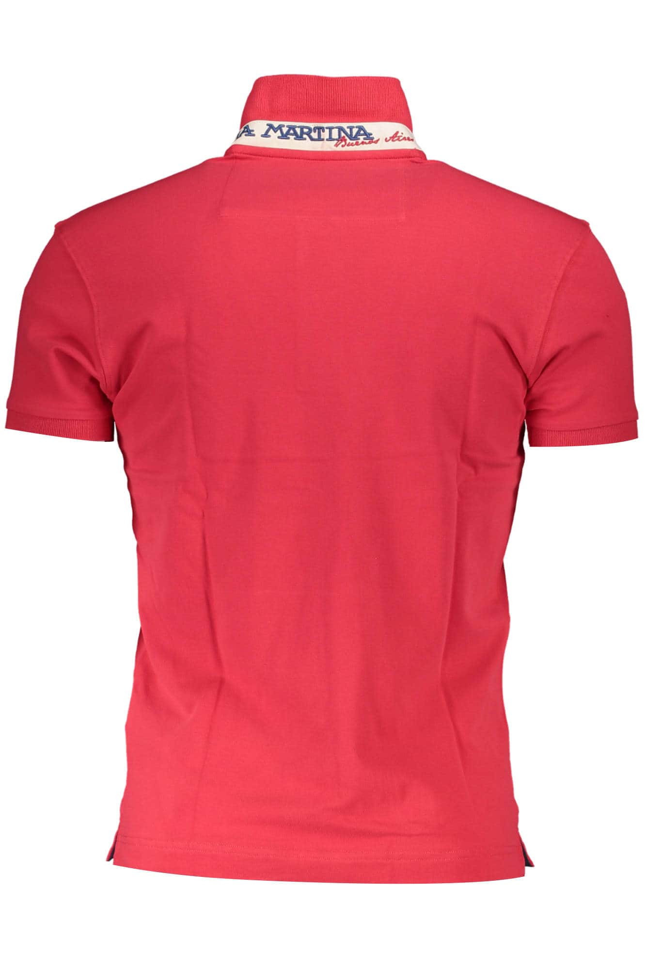 LA MARTINA HEREN KORTE MOUW POLO ROOD
