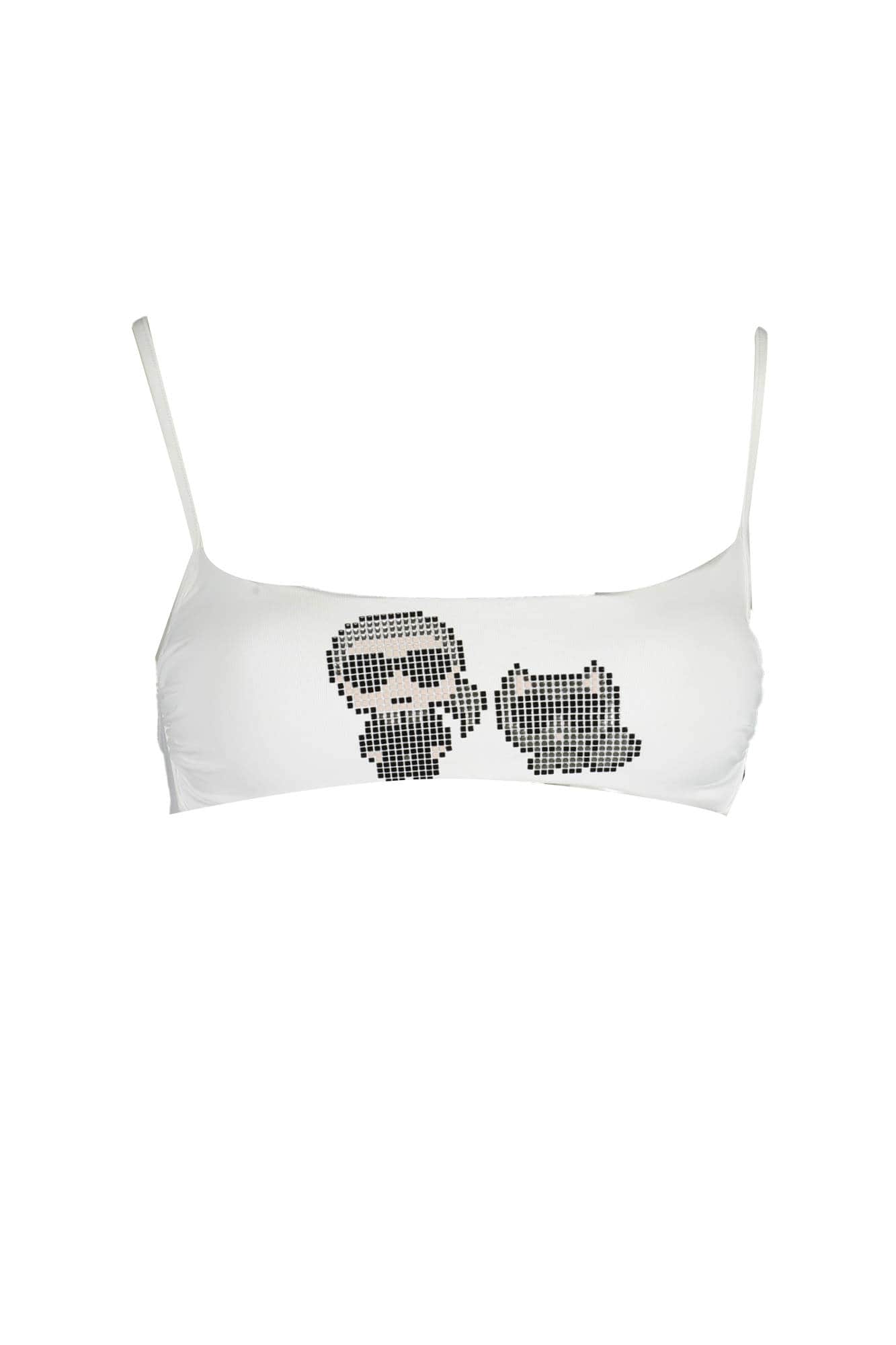 KARL LAGERFELD BEACHWEAR SWIMSUIT TOP WOMEN WHITE