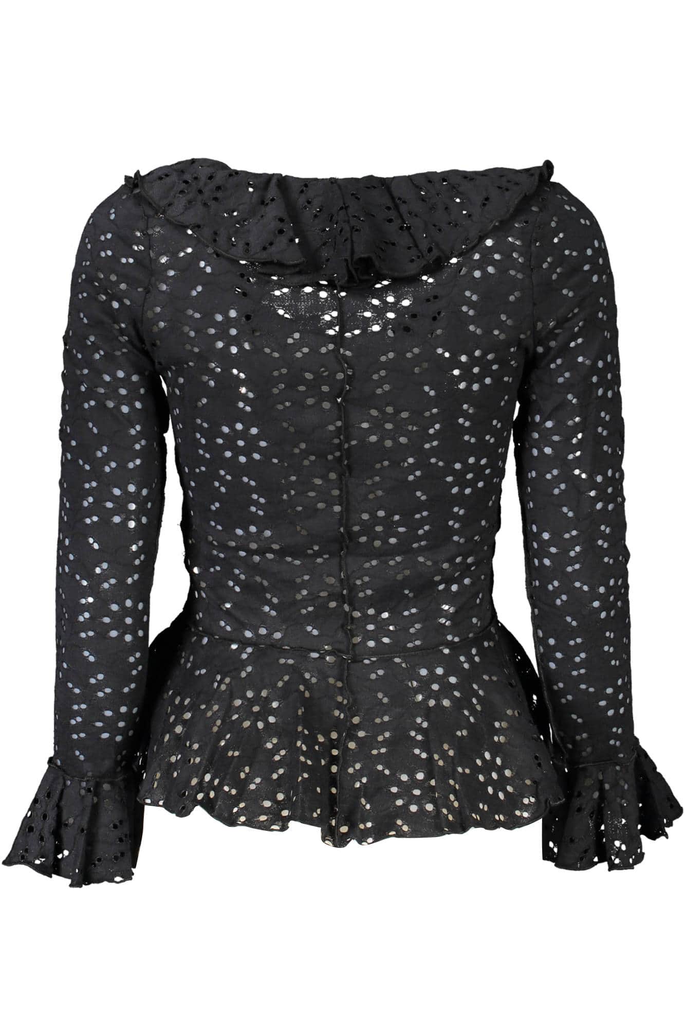DESIGUAL LONG SLEEVE SHIRT WOMEN BLACK