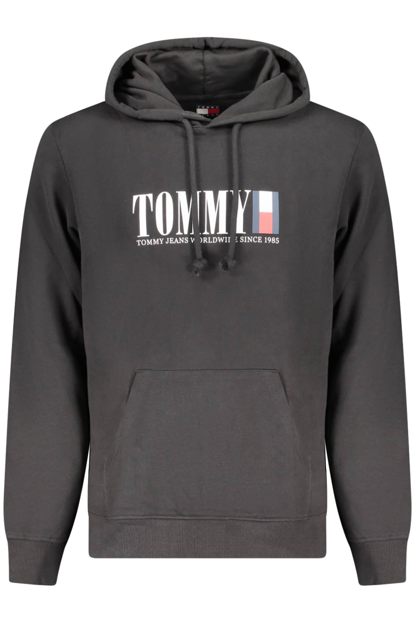 TOMMY HILFIGER MEN'S BLACK ZIP-UP SWEATSHIRT