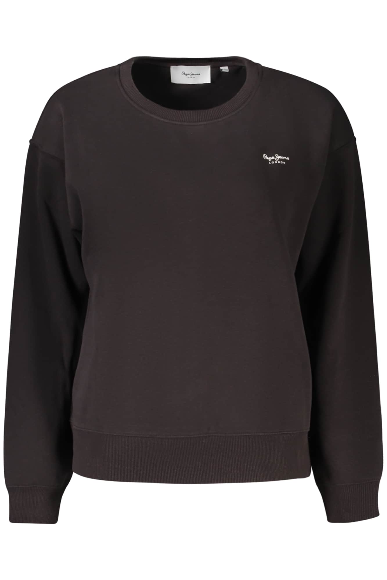 PEPE JEANS WOMEN'S BLACK ZIP-UP SWEATSHIRT