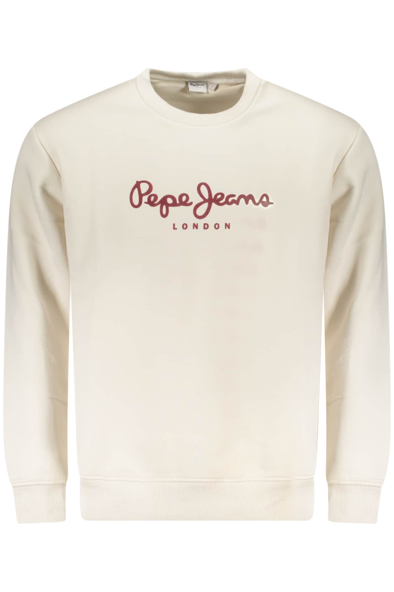 PEPE JEANS MEN'S WHITE ZIP-UP SWEATSHIRT