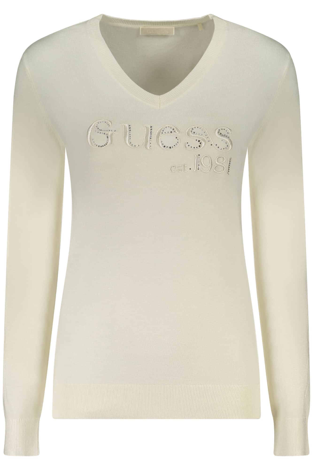 GUESS JEANS WOMEN'S WHITE SWEATER