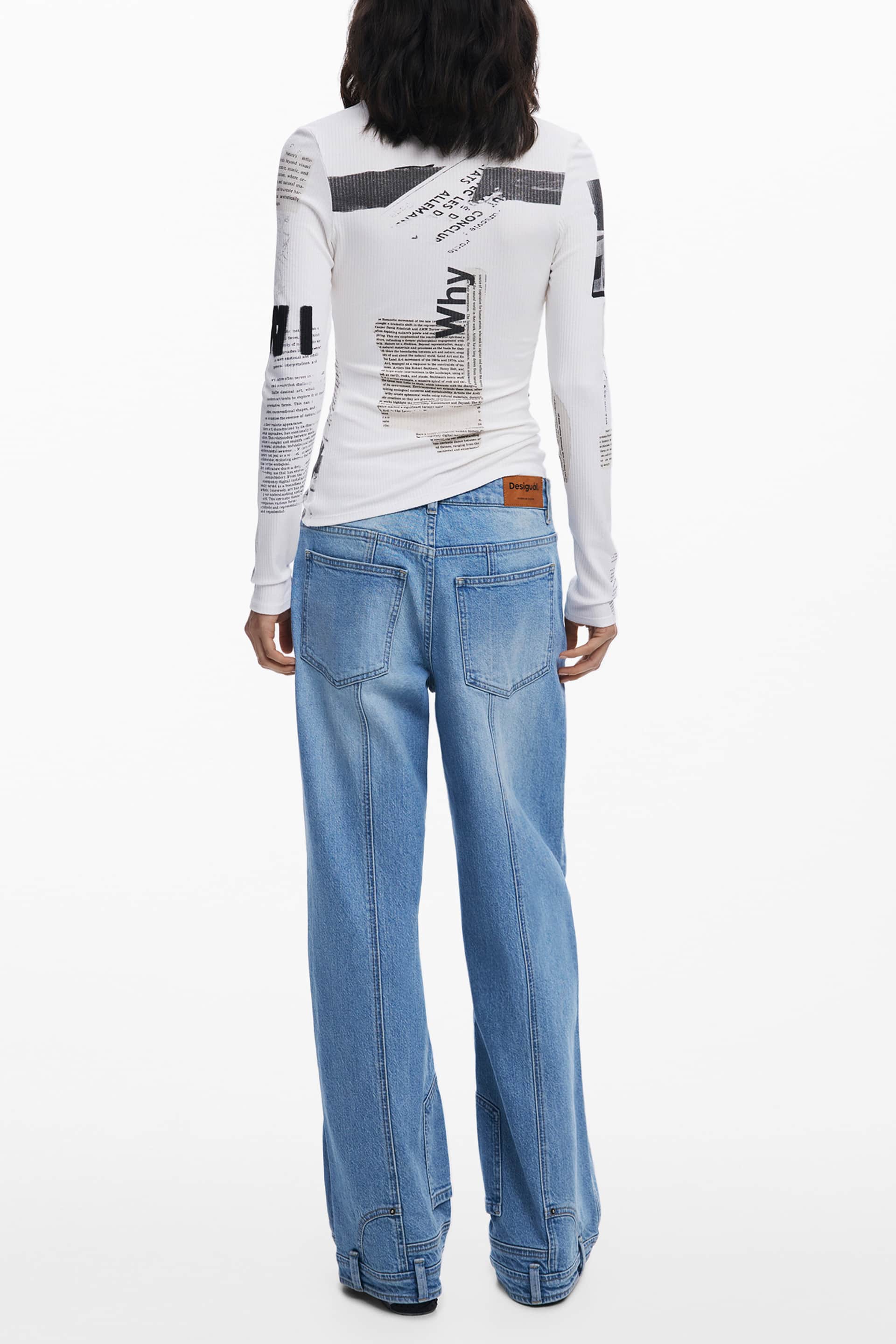Desigual dames lange mouw t-shirt wit