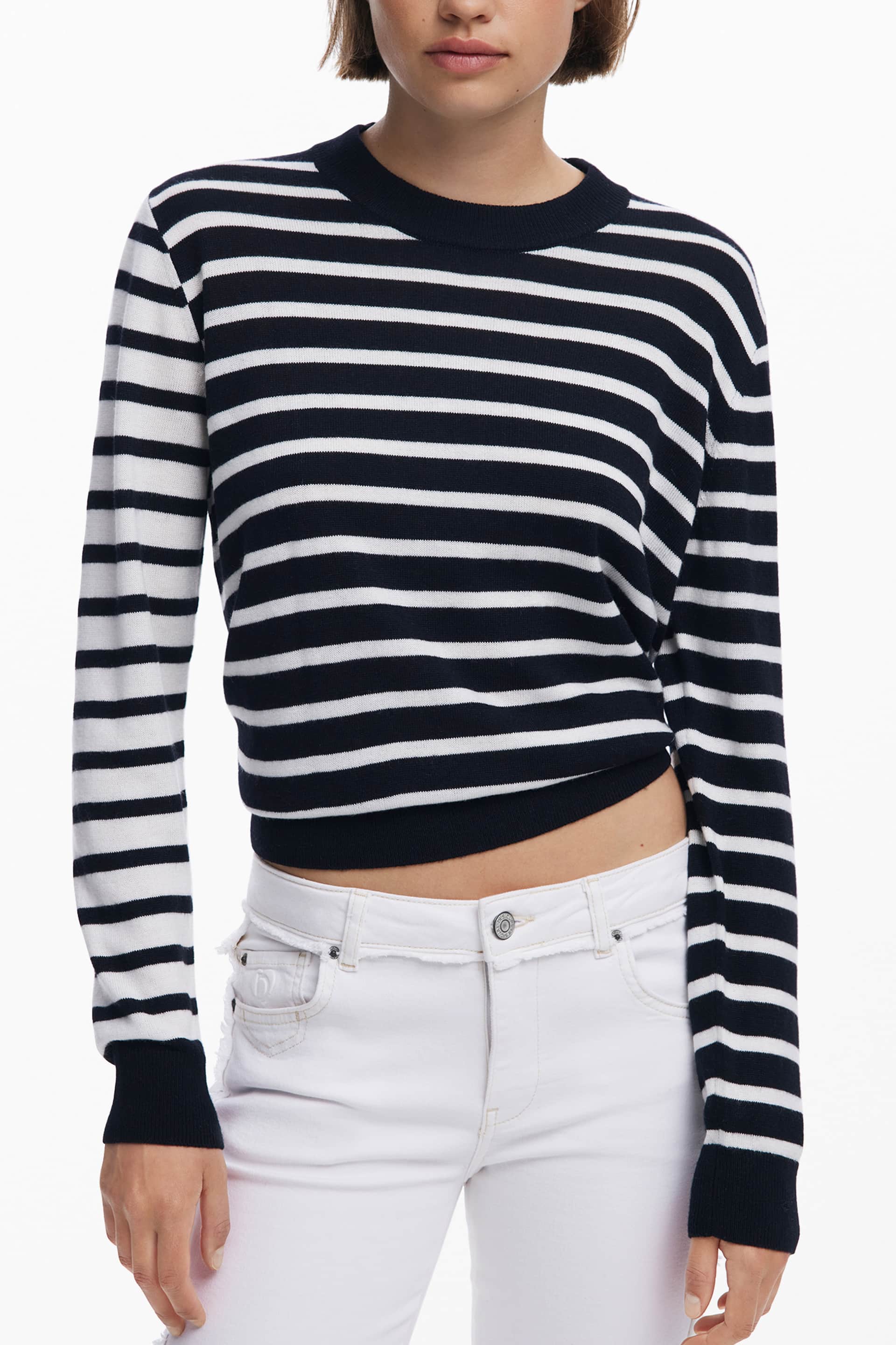DESIGUAL WOMEN'S BLACK SWEATER