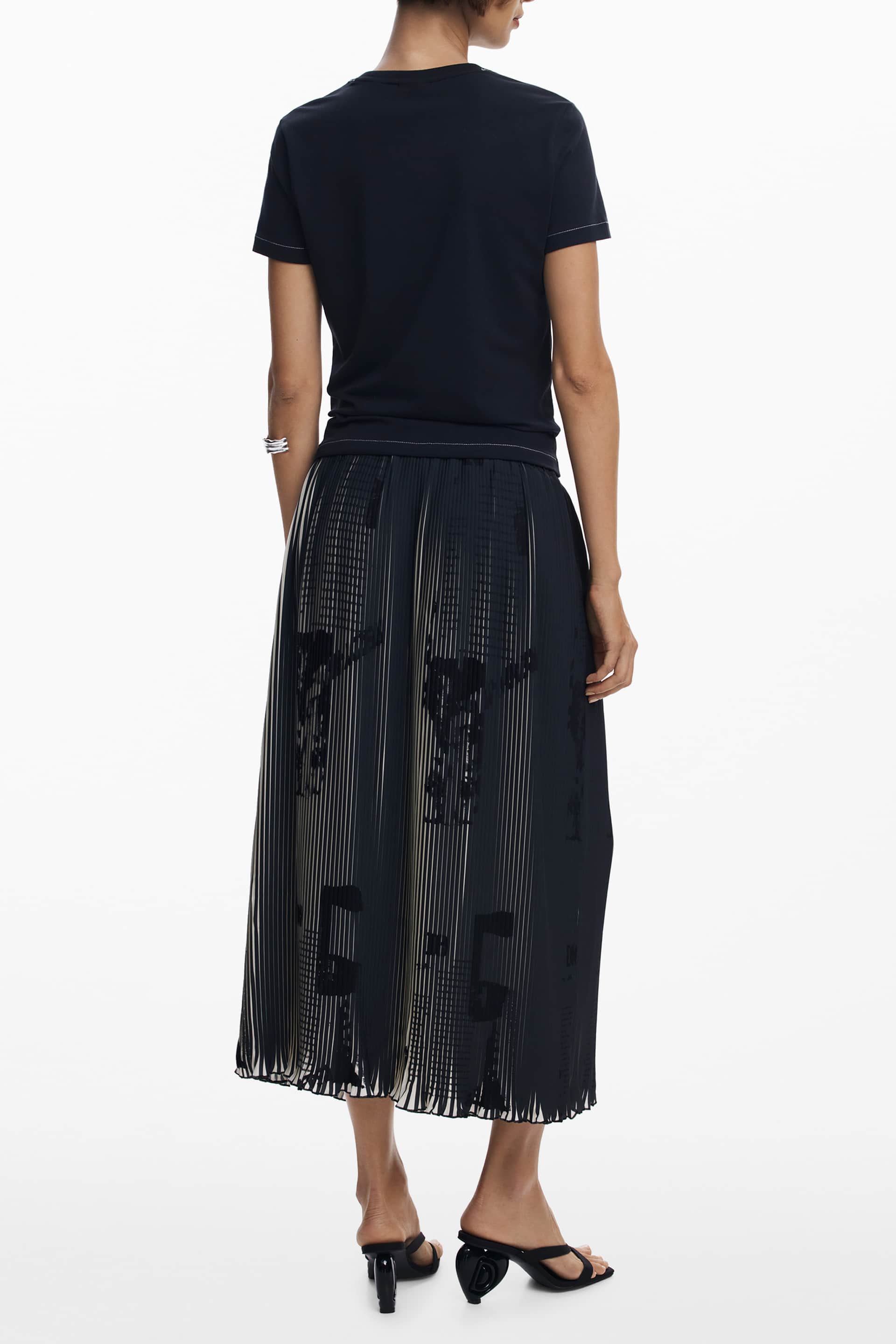 DESIGUAL WOMEN'S LONG SKIRT BLACK