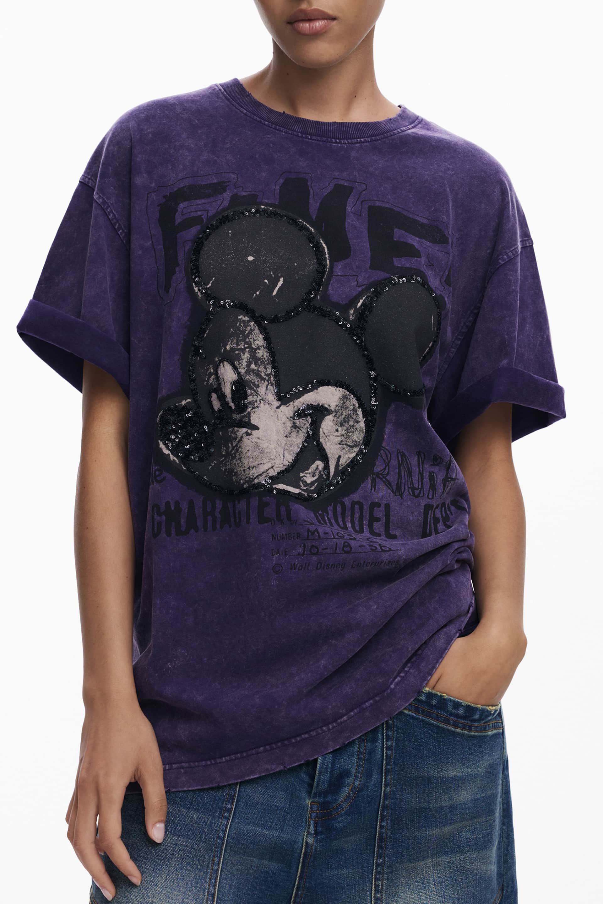 Desigual dames korte mouw t-shirt paars