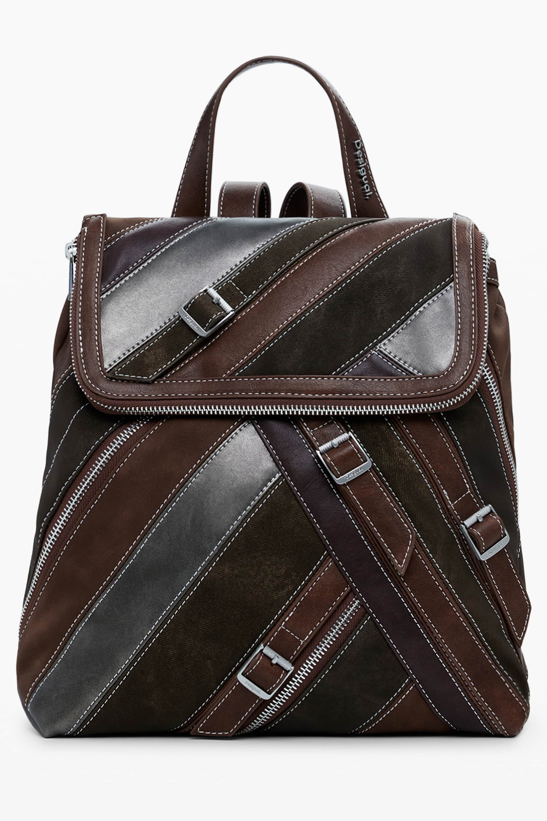 DESIGUAL WOMEN'S BROWN BACKPACK