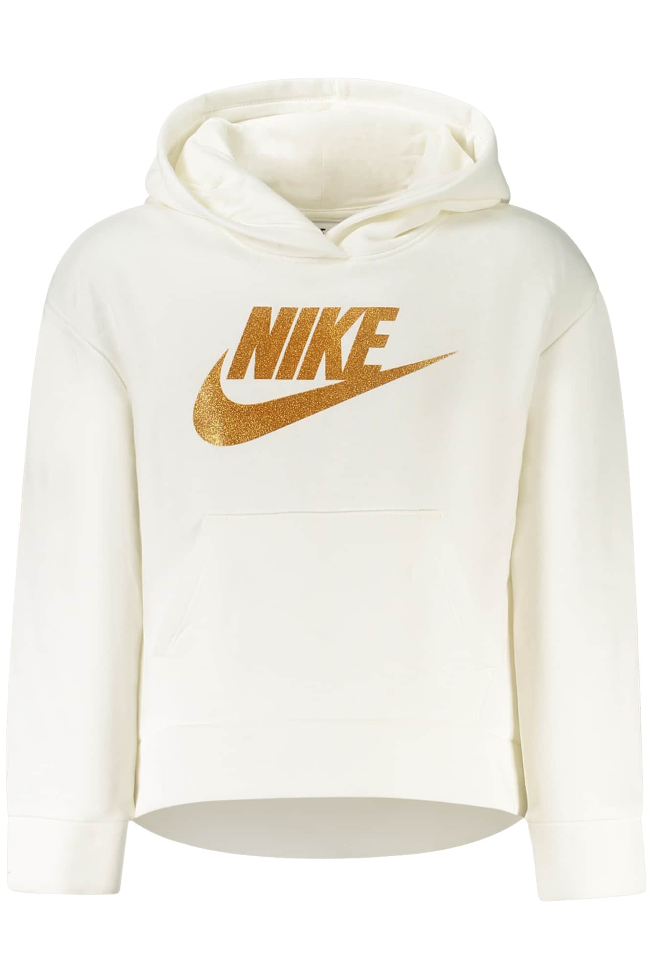 NIKE KIDS' WHITE ZIP-UP SWEATSHIRT
