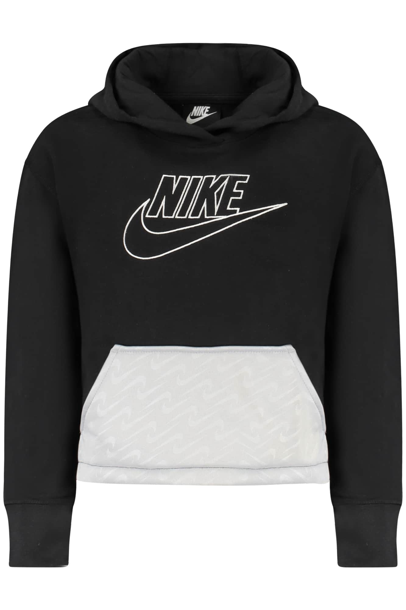 NIKE KIDS' BLACK ZIP-UP SWEATSHIRT