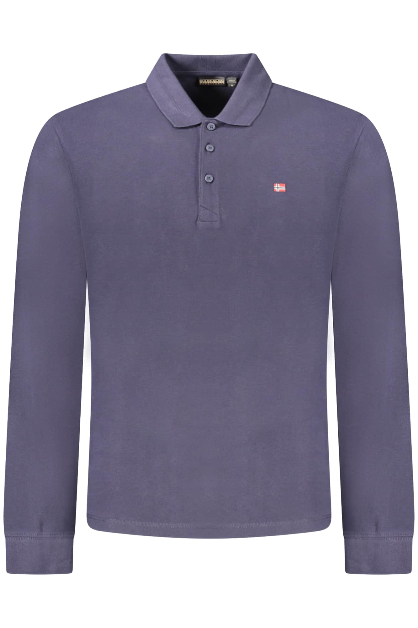 NAPAPIJRI MEN'S LONG-SLEEVED POLO SHIRT, BLUE