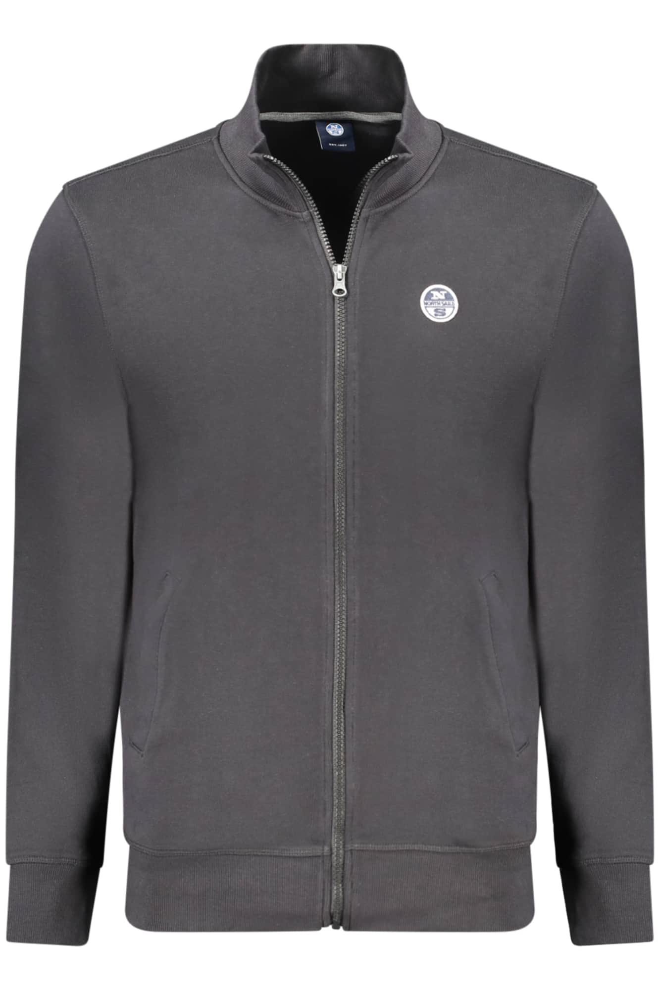 NORTH SAILS MEN'S BLACK ZIP-UP SWEATSHIRT