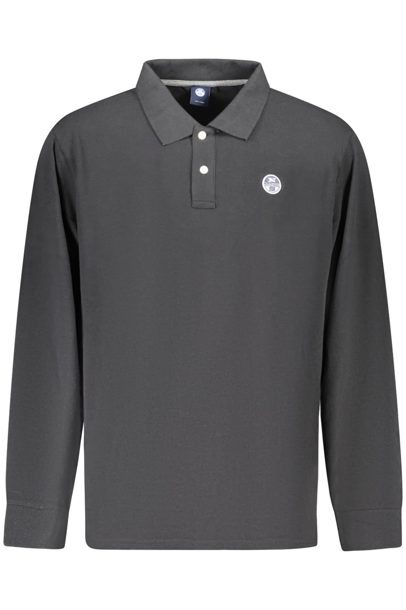 NORTH SAILS MEN'S LONG-SLEEVED POLO SHIRT, BLACK