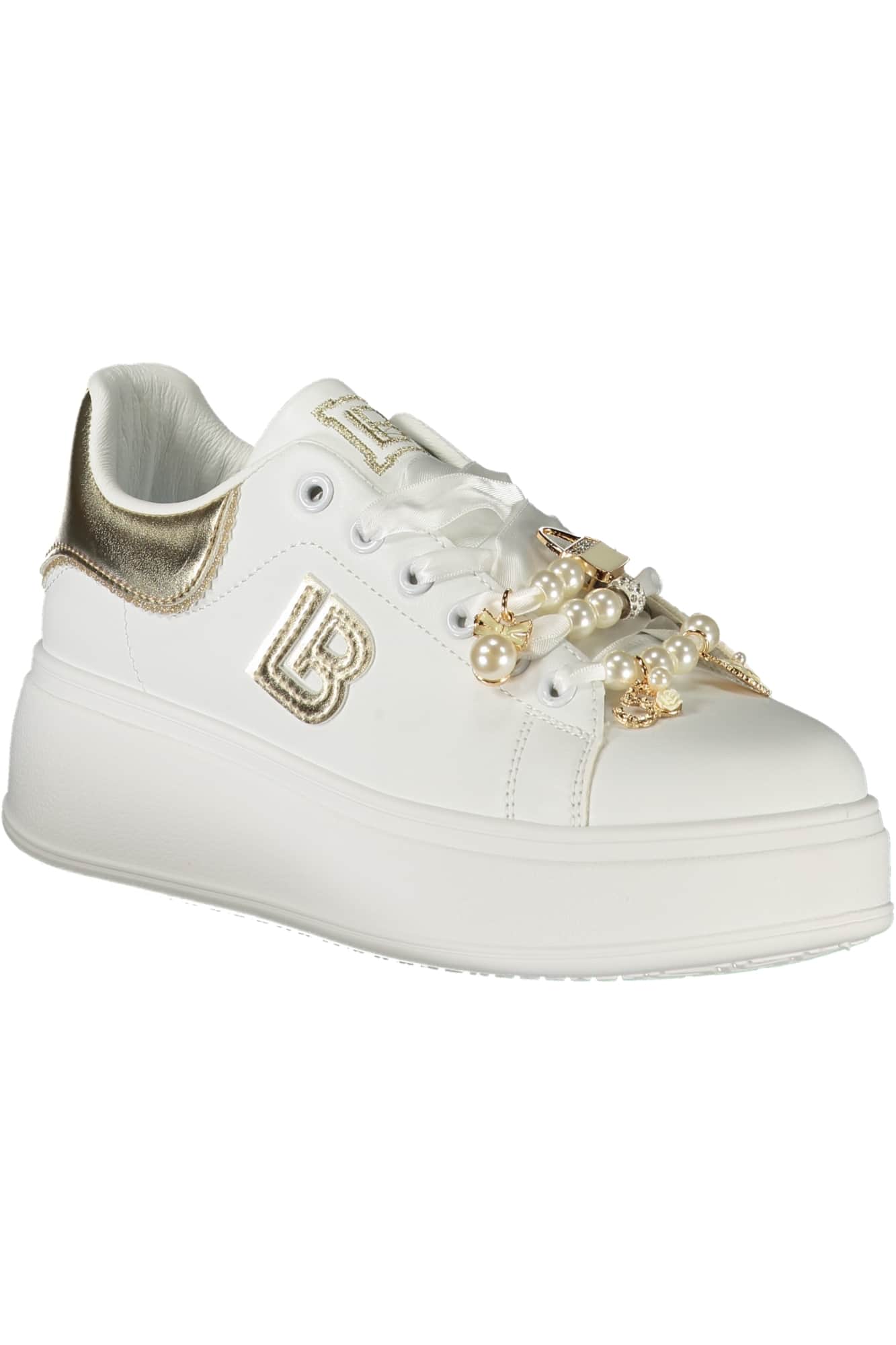 LAURA BIAGIOTTI WOMEN'S WHITE SPORTS SHOES