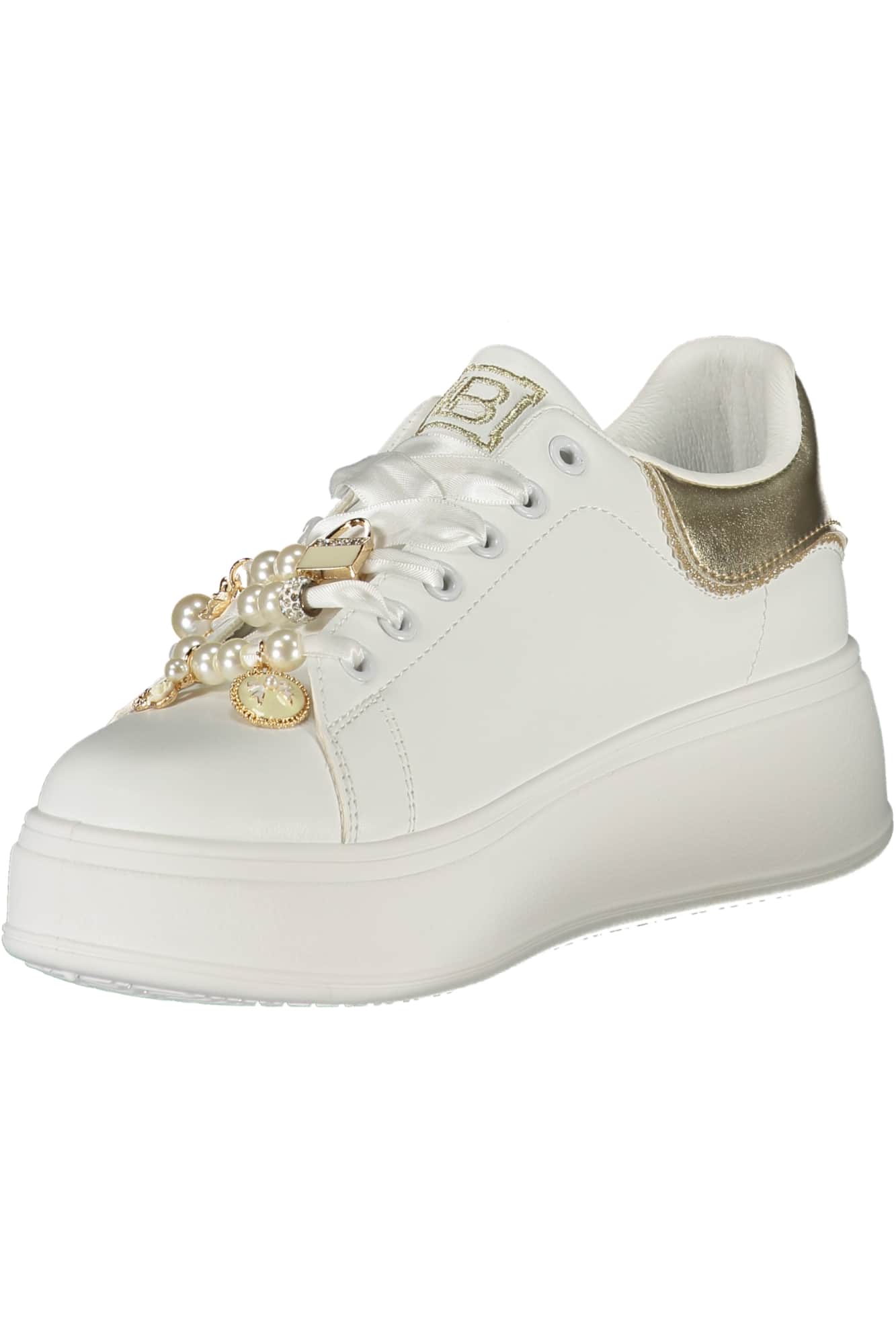 LAURA BIAGIOTTI WOMEN'S WHITE SPORTS SHOES