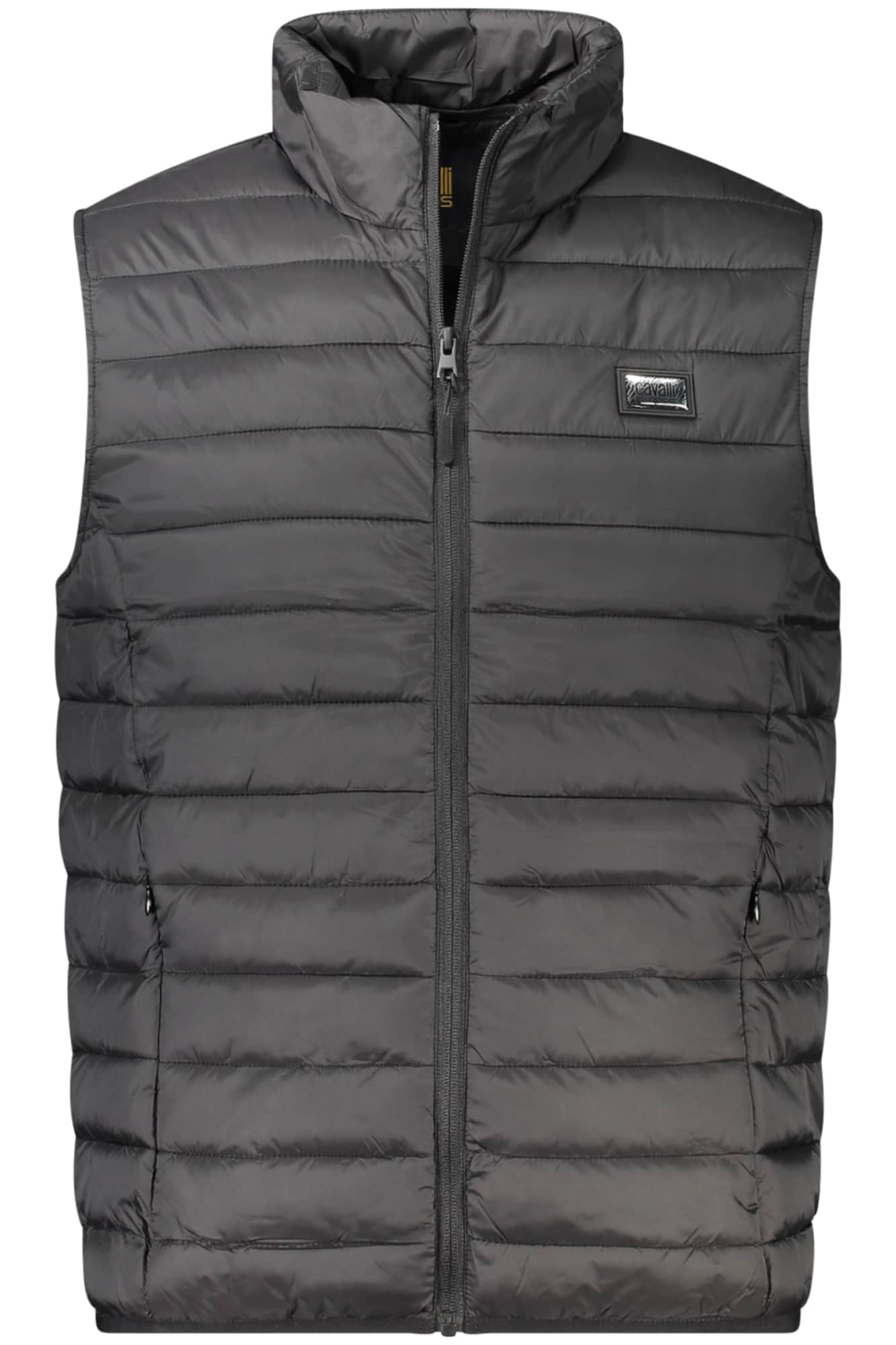 CAVALLI CLASS MEN'S BLACK SLEEVELESS JACKET