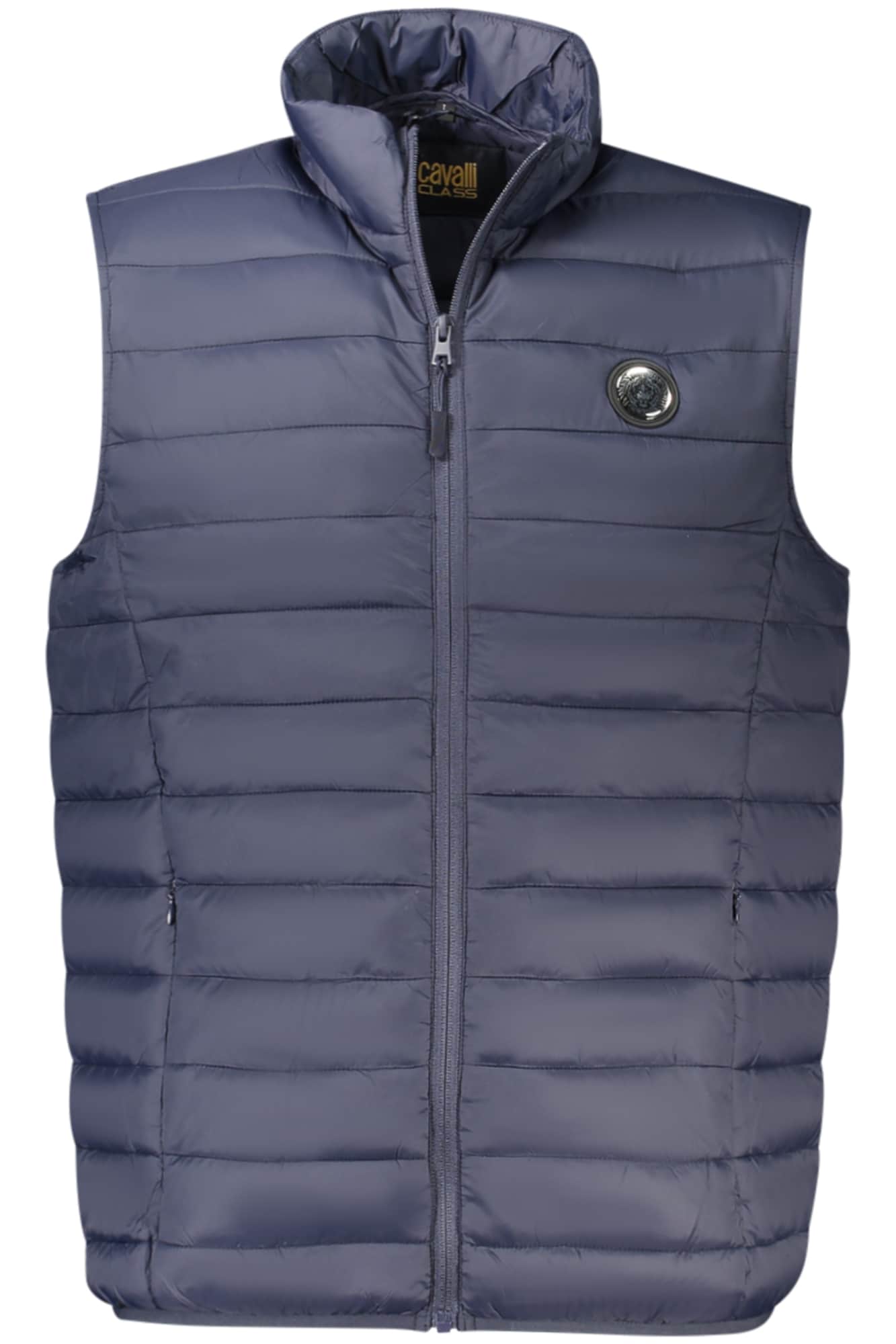 CAVALLI CLASS MEN'S BLUE SLEEVELESS JACKET