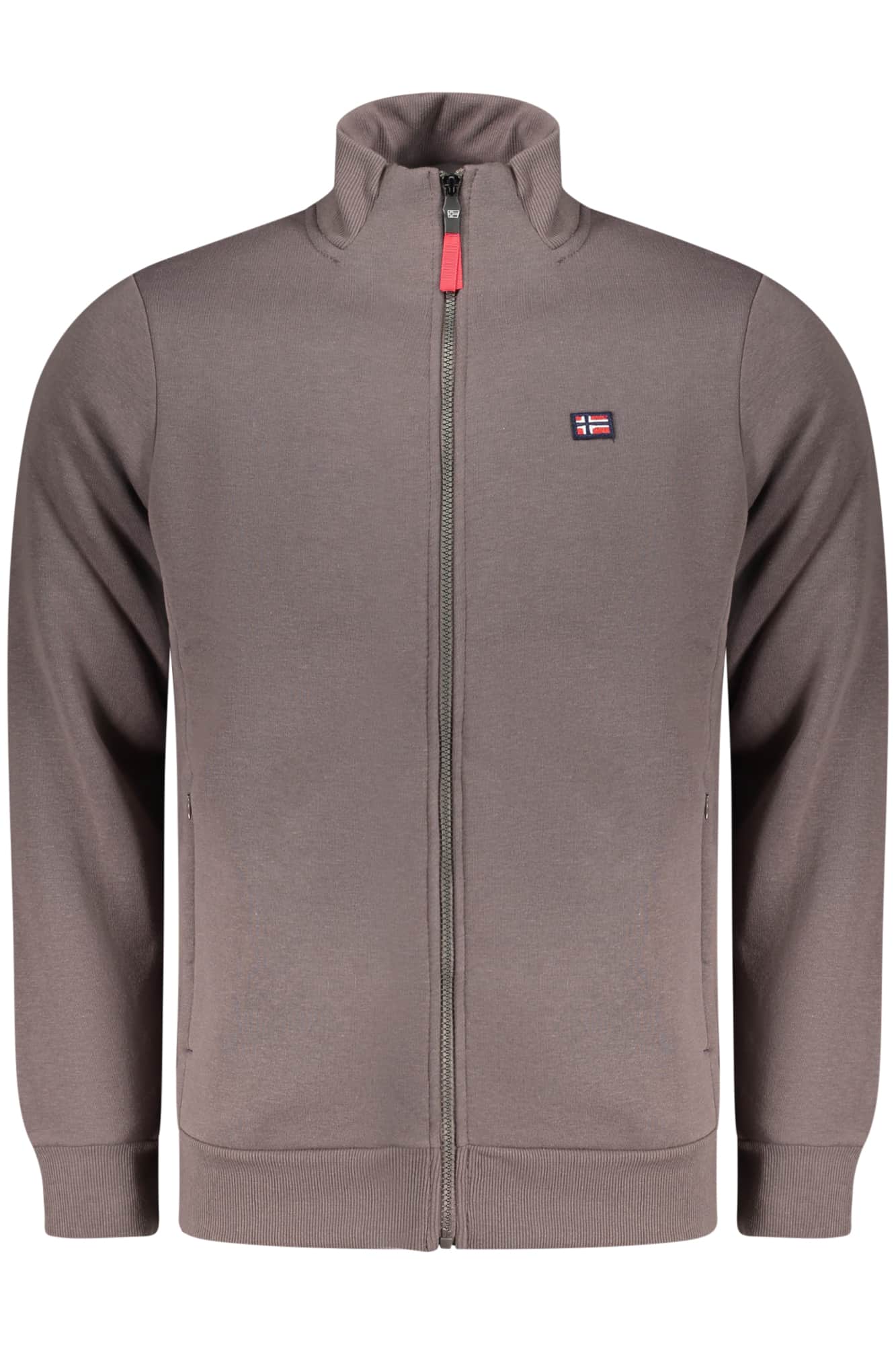NORWAY 1963 MEN'S BROWN ZIP-UP SWEATSHIRT