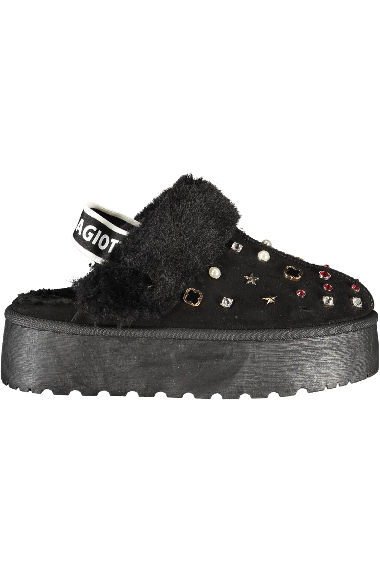 LAURA BIAGIOTTI WOMEN'S BLACK WINTER CLOG FOOTWEAR