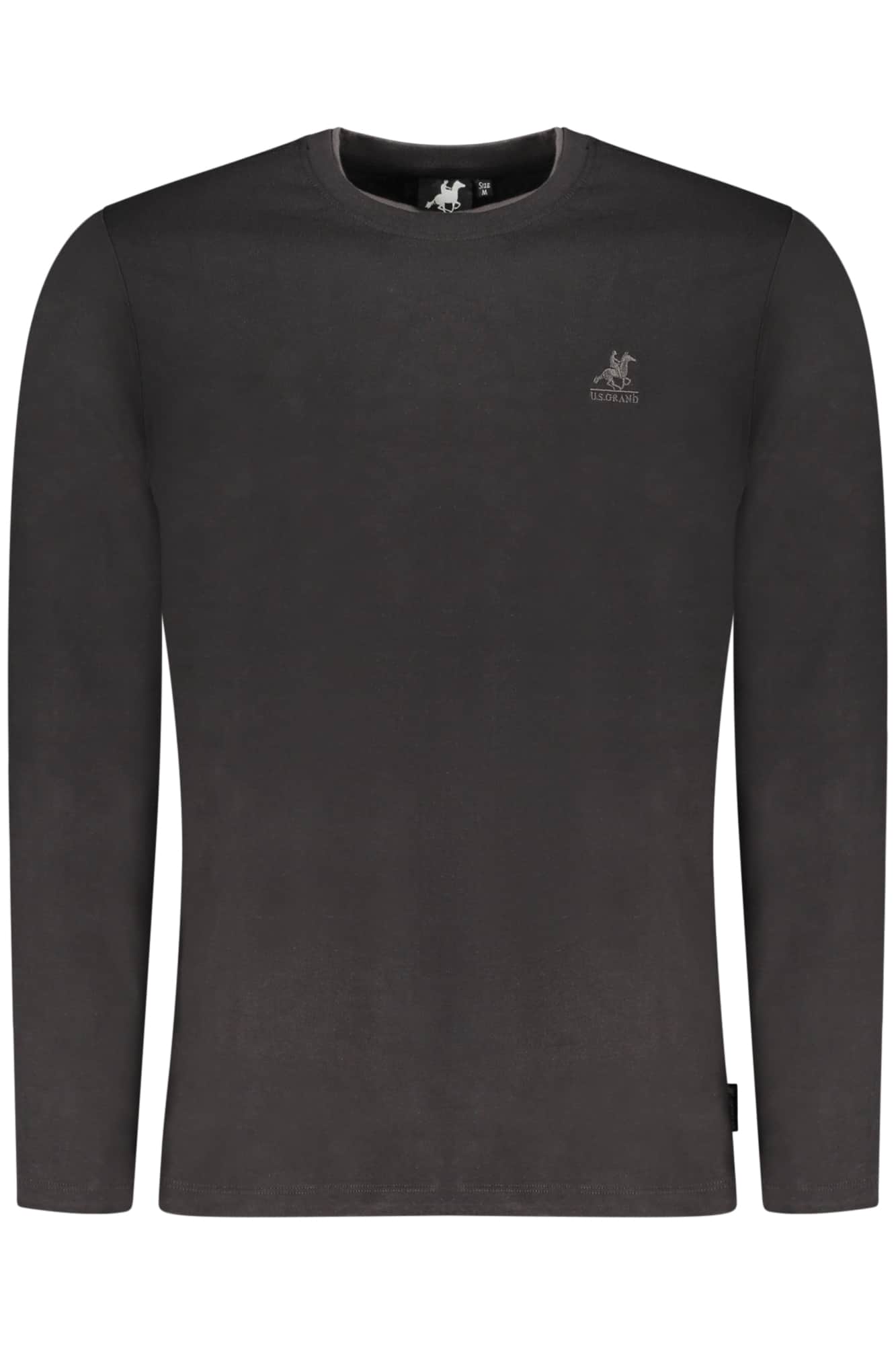 US GRAND MEN'S LONG-SLEEVED BLACK T-SHIRT